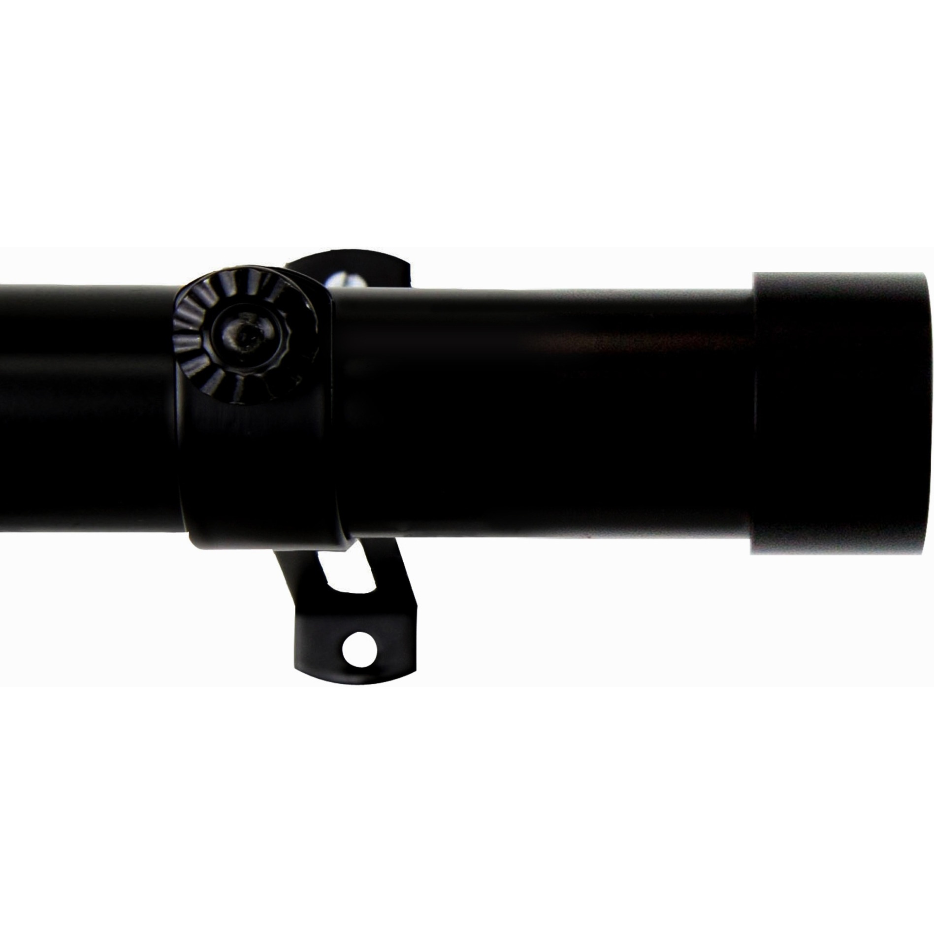 Sims Curtain Rod 1.5 inch 66" - 115" long - Black