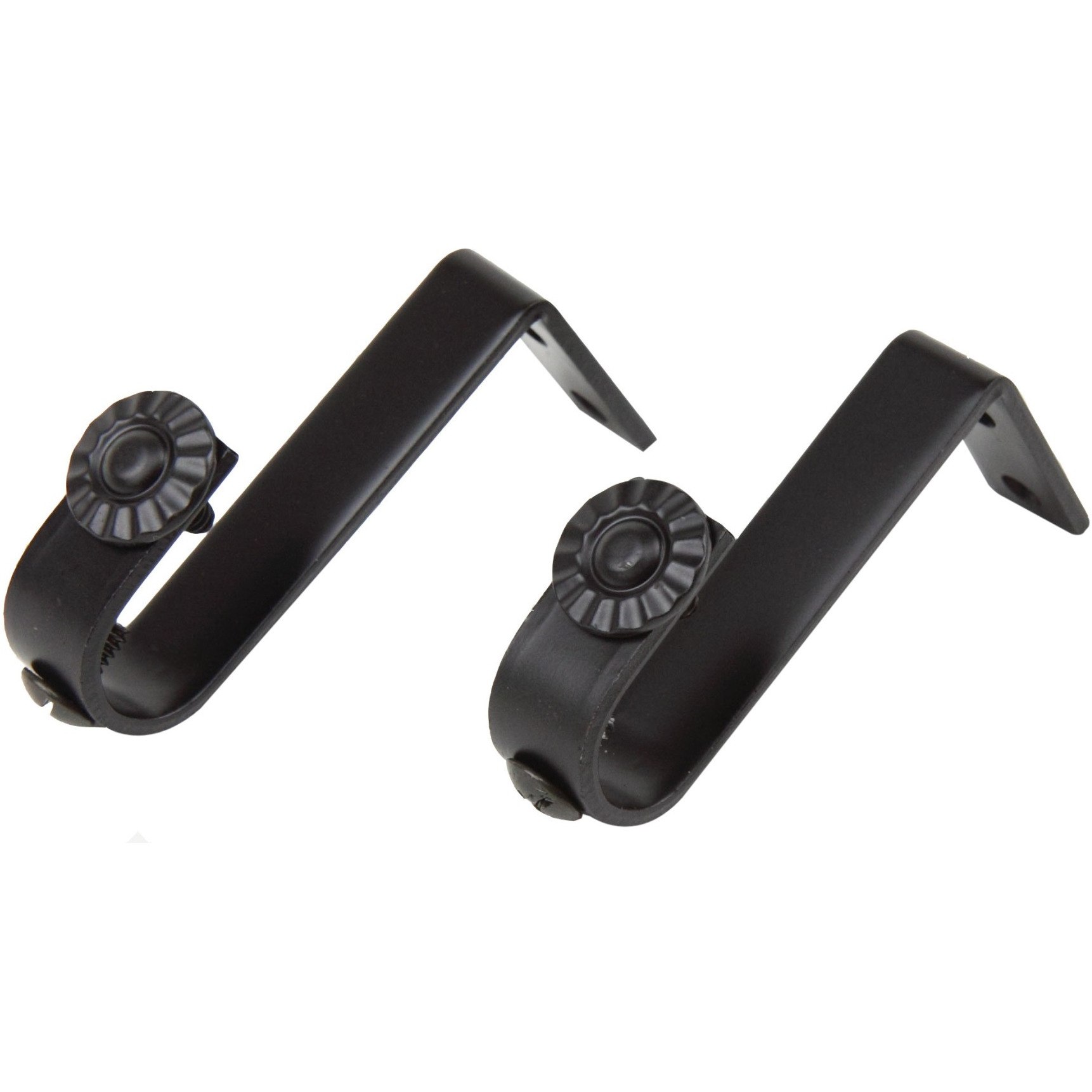 13/16 inch Rod Ceiling Bracket Pair - Black