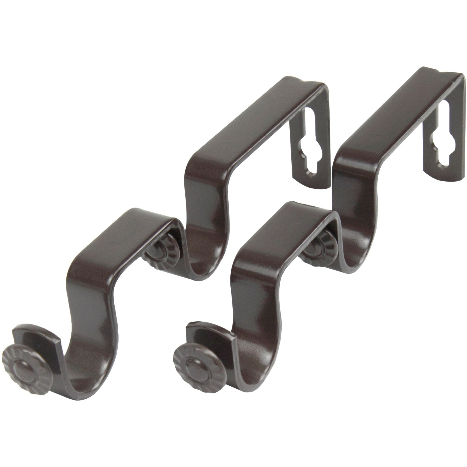 13/16 inch Rod Double Bracket Pair - Cocoa