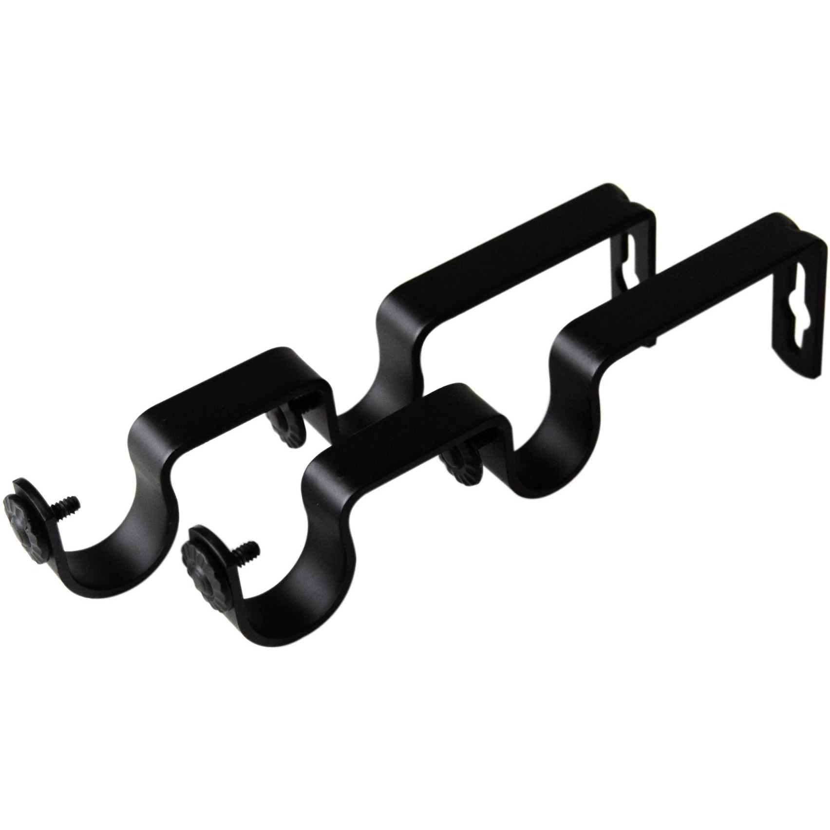 1 Inch Double Brackets - Black