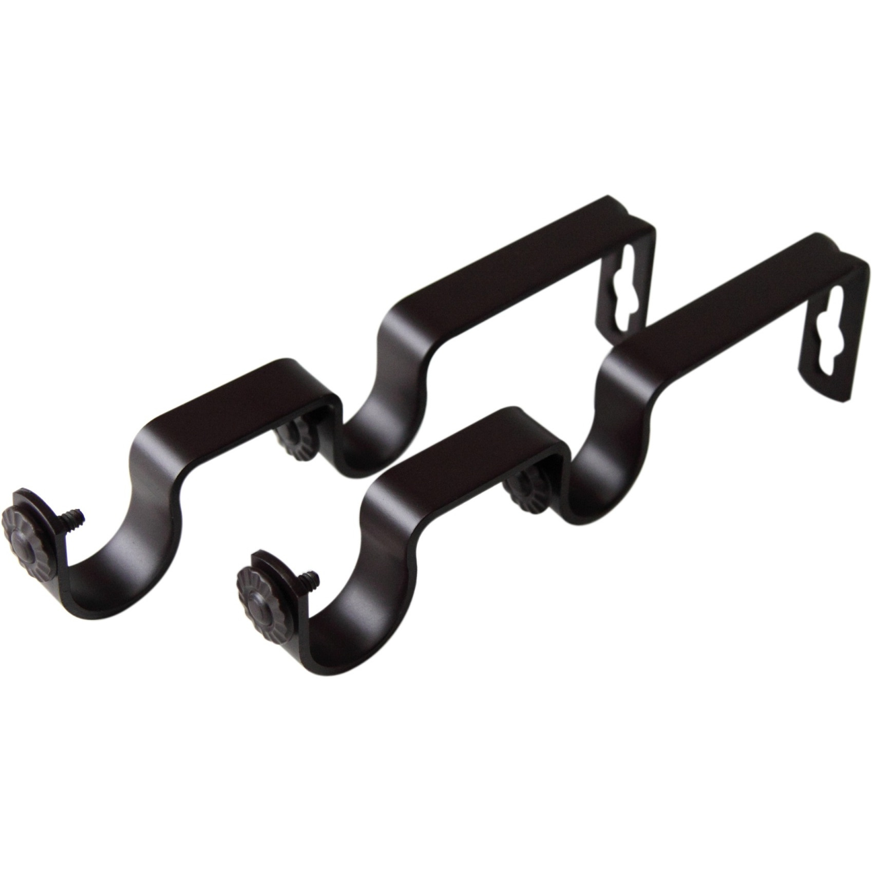 1 Inch Double Brackets - Mahogany