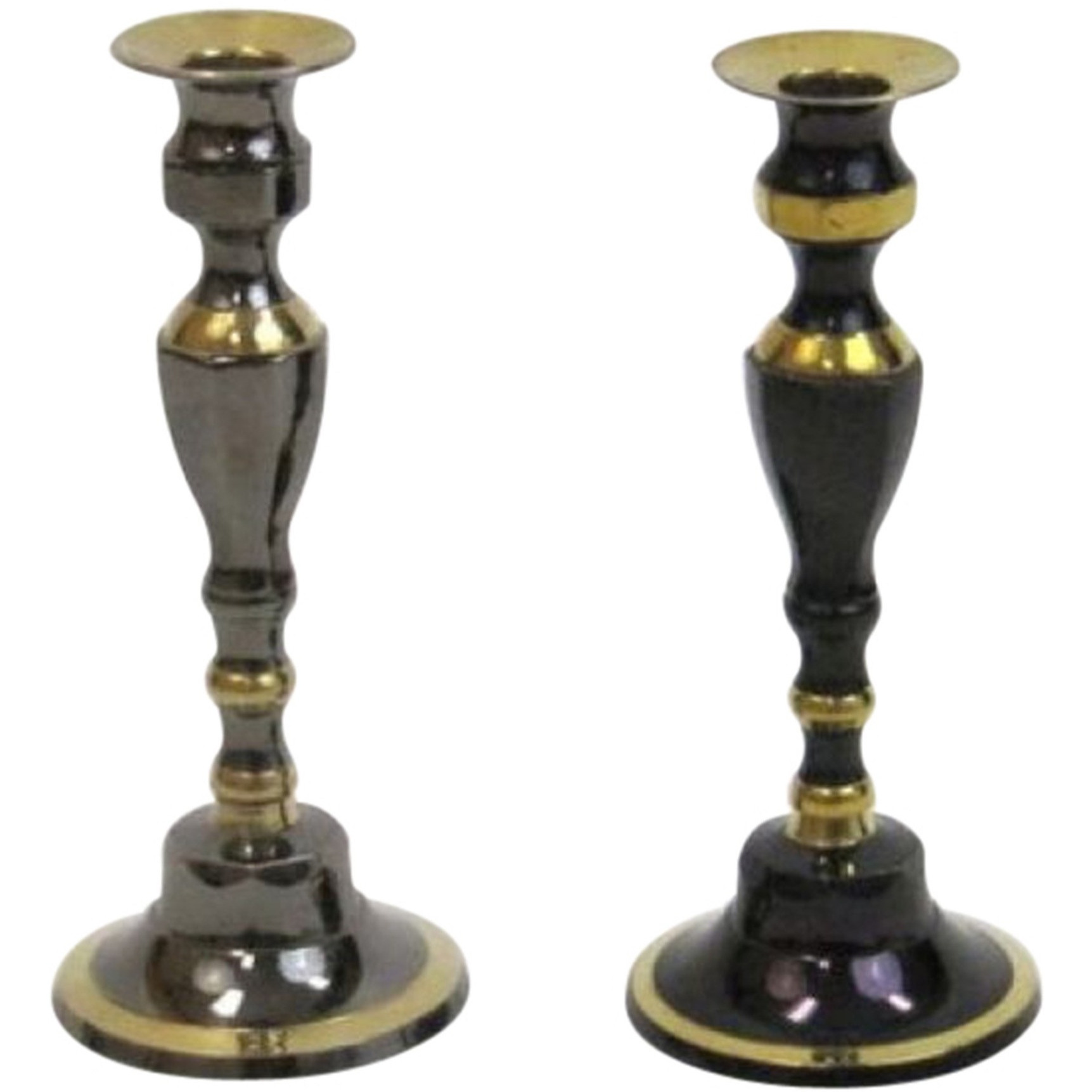 Solid brass Candle Stick Holder, Black