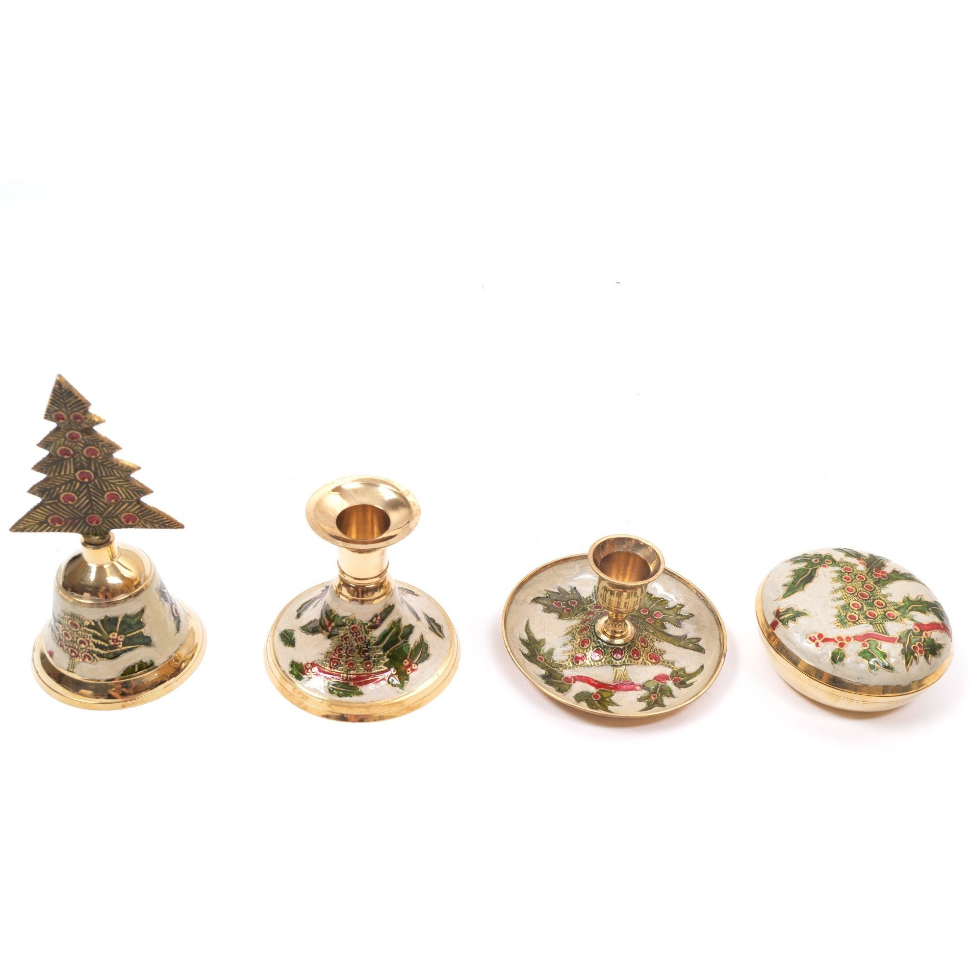 Brass Christmas Assortment Set of 4