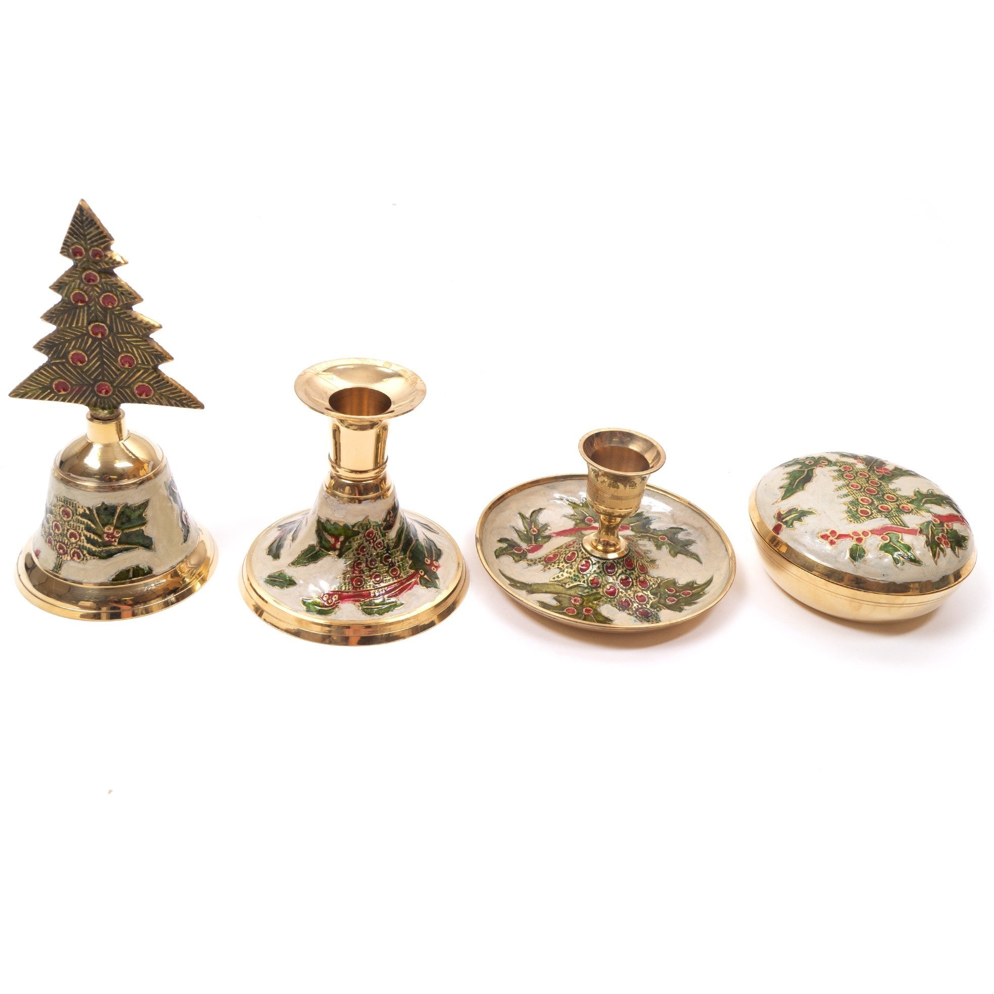 Brass Christmas Assortment Set of 4