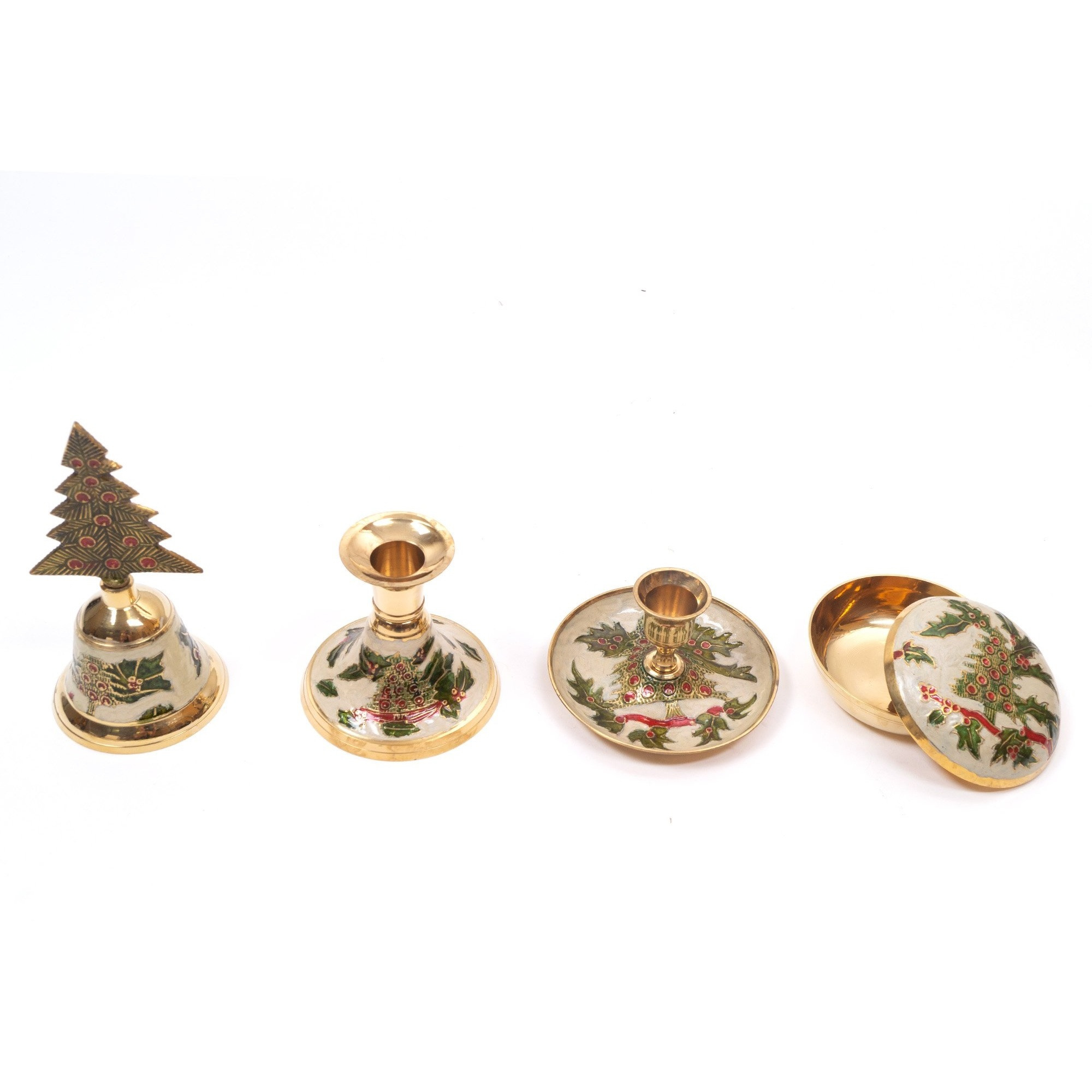 Brass Christmas Assortment Set of 4