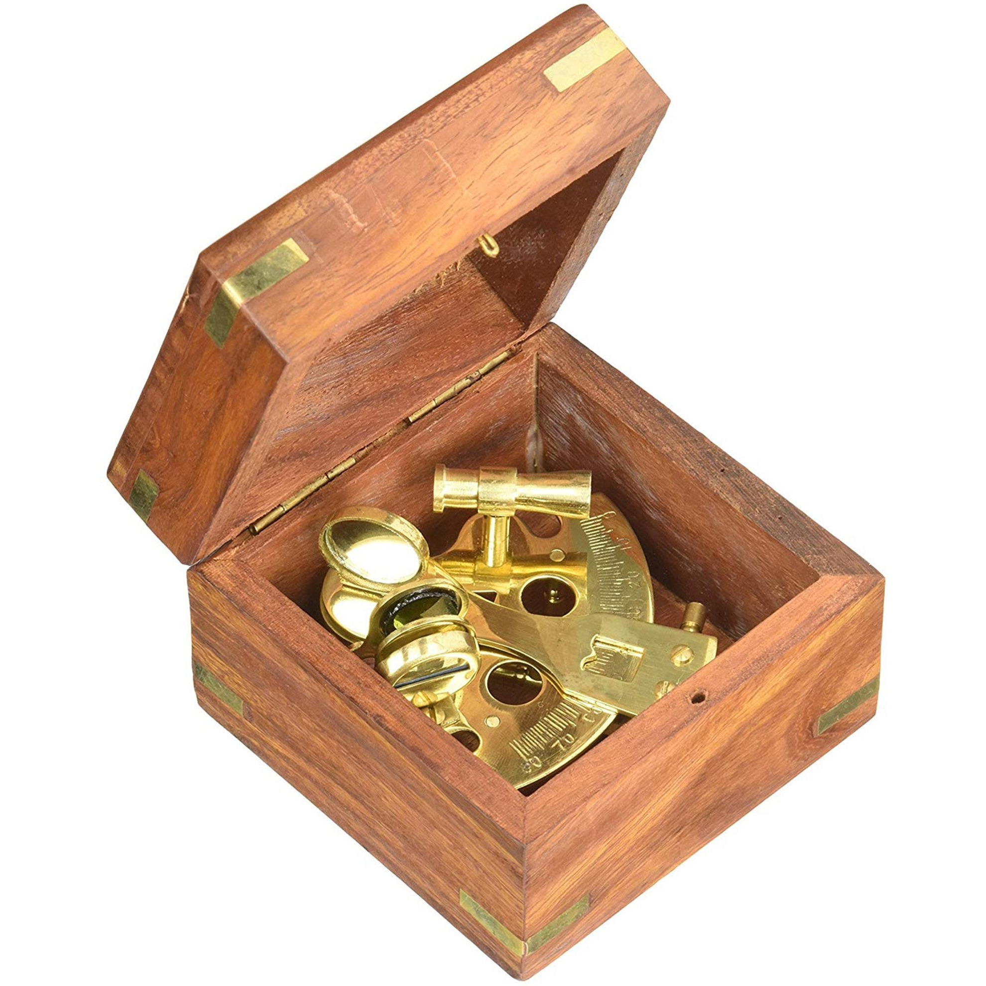 Sextant, 4" with Wooden Case