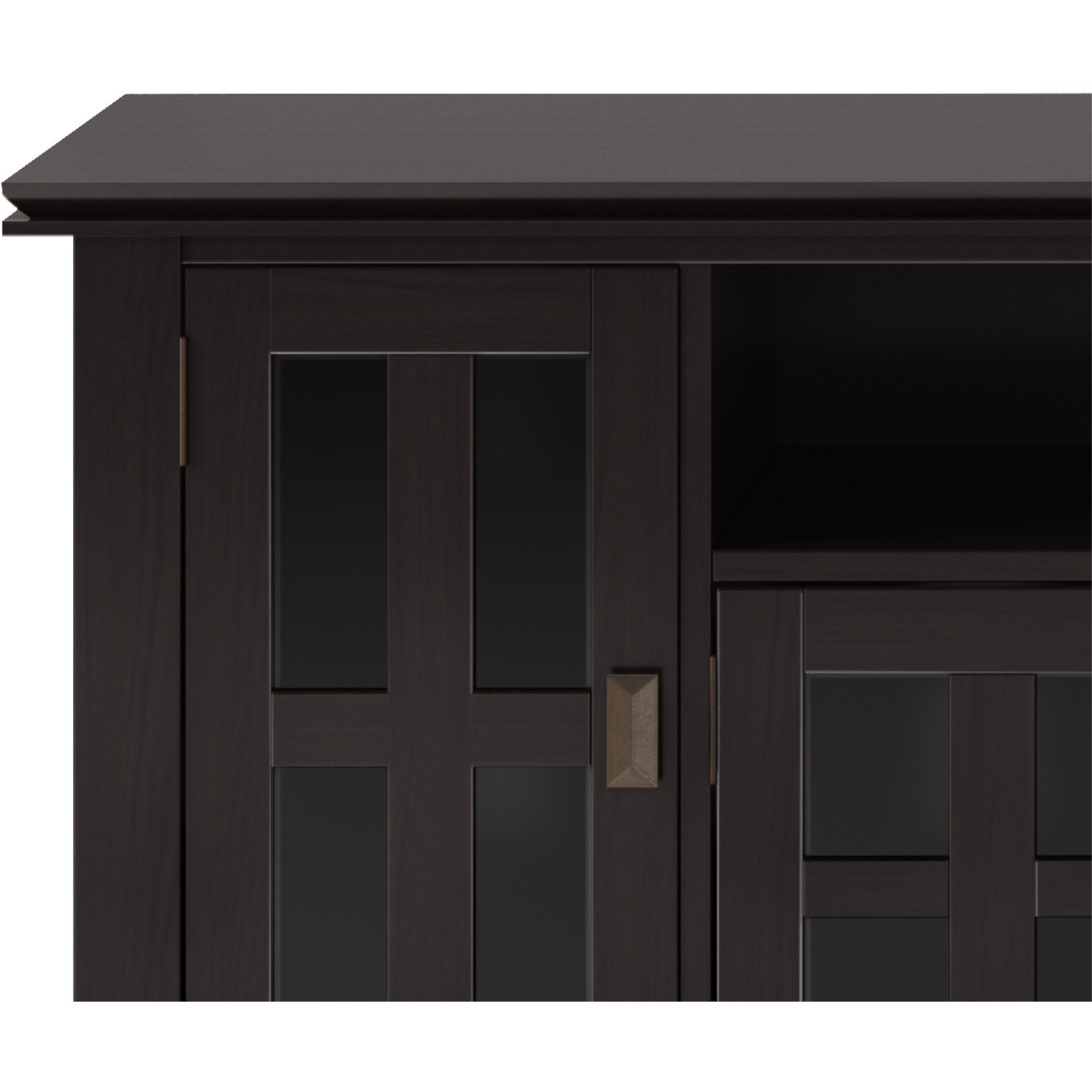 Artisan SOLID WOOD 72 inch Wide Transitional TV Media Stand in Hickory Brown For TVs up to 80 inches