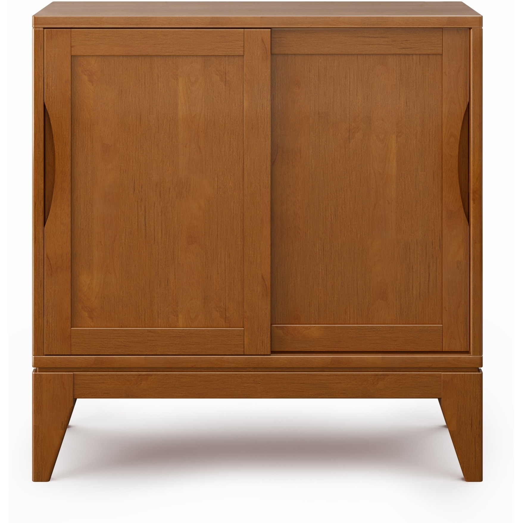 Harper SOLID HARDWOOD 30 inch Wide Mid-Century Modern Low Storage Cabinet in Teak Brown