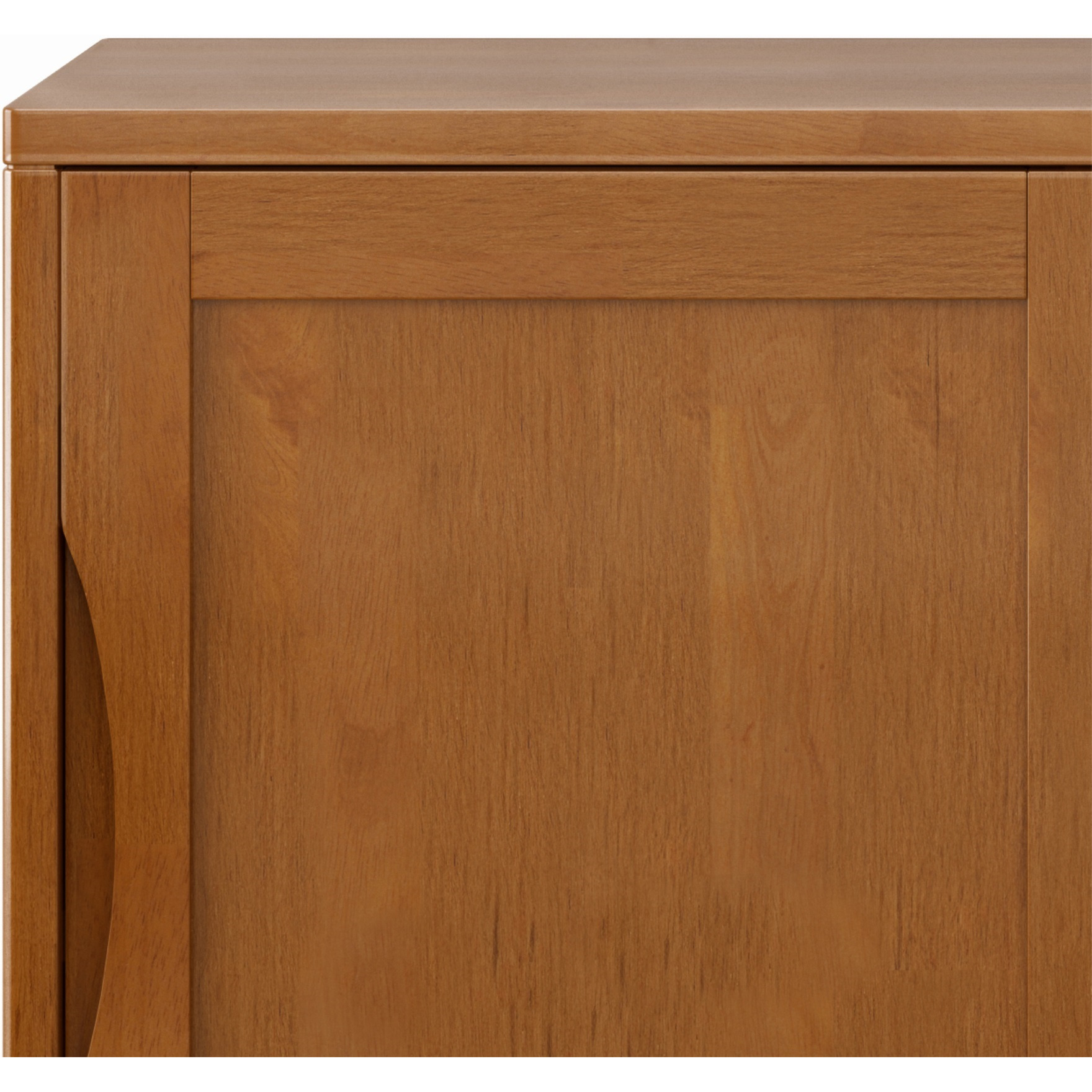 Harper SOLID HARDWOOD 30 inch Wide Mid-Century Modern Low Storage Cabinet in Teak Brown