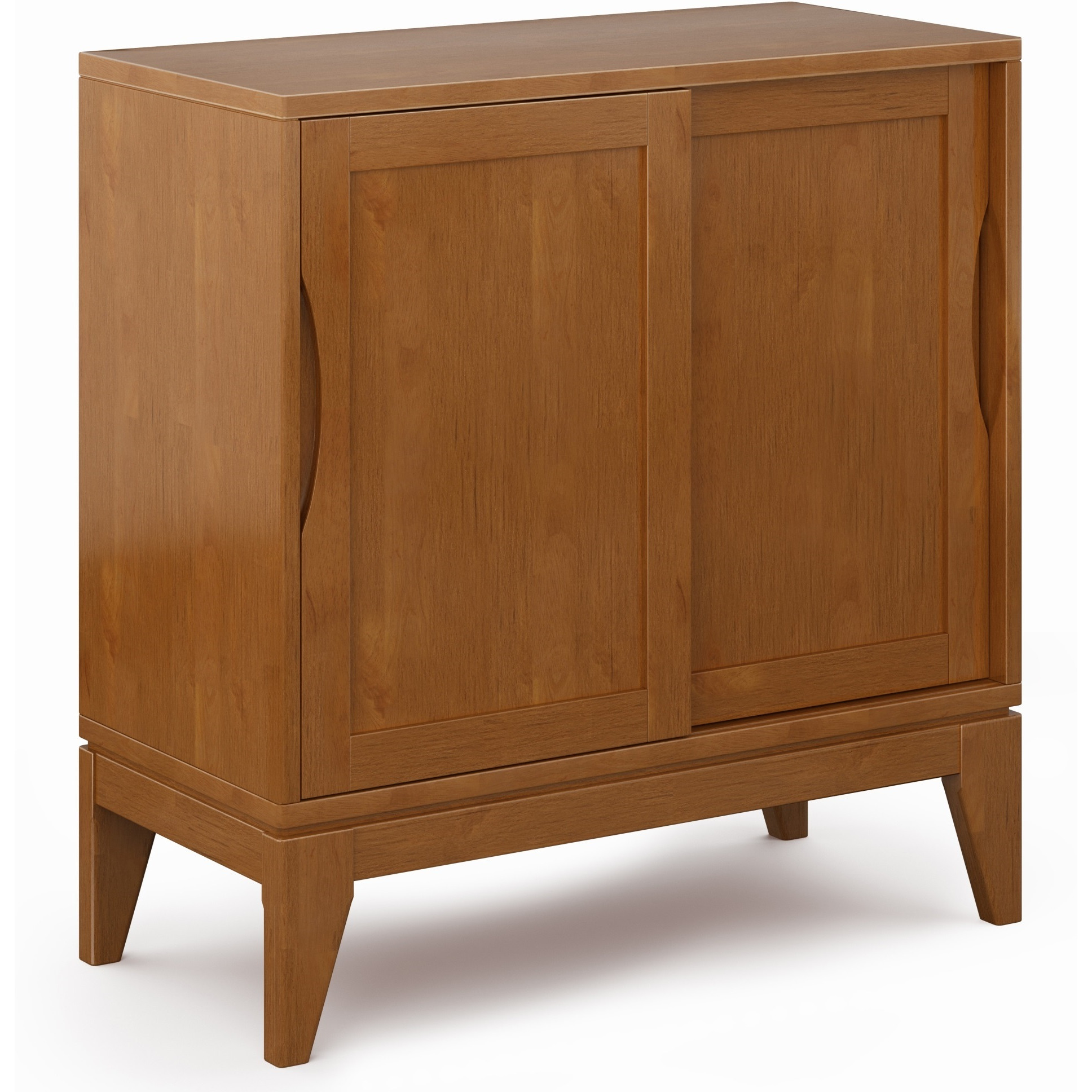 Harper SOLID HARDWOOD 30 inch Wide Mid-Century Modern Low Storage Cabinet in Teak Brown