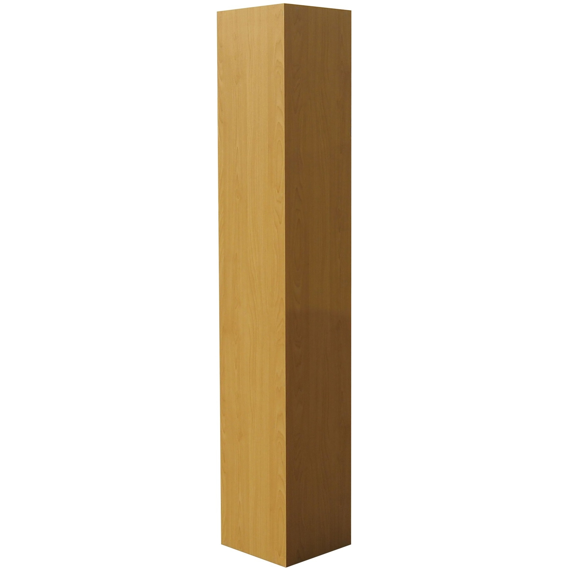 Orion 4 Tier Storage Shelves Corner Bookcase, Natural Wood, Contemporary
