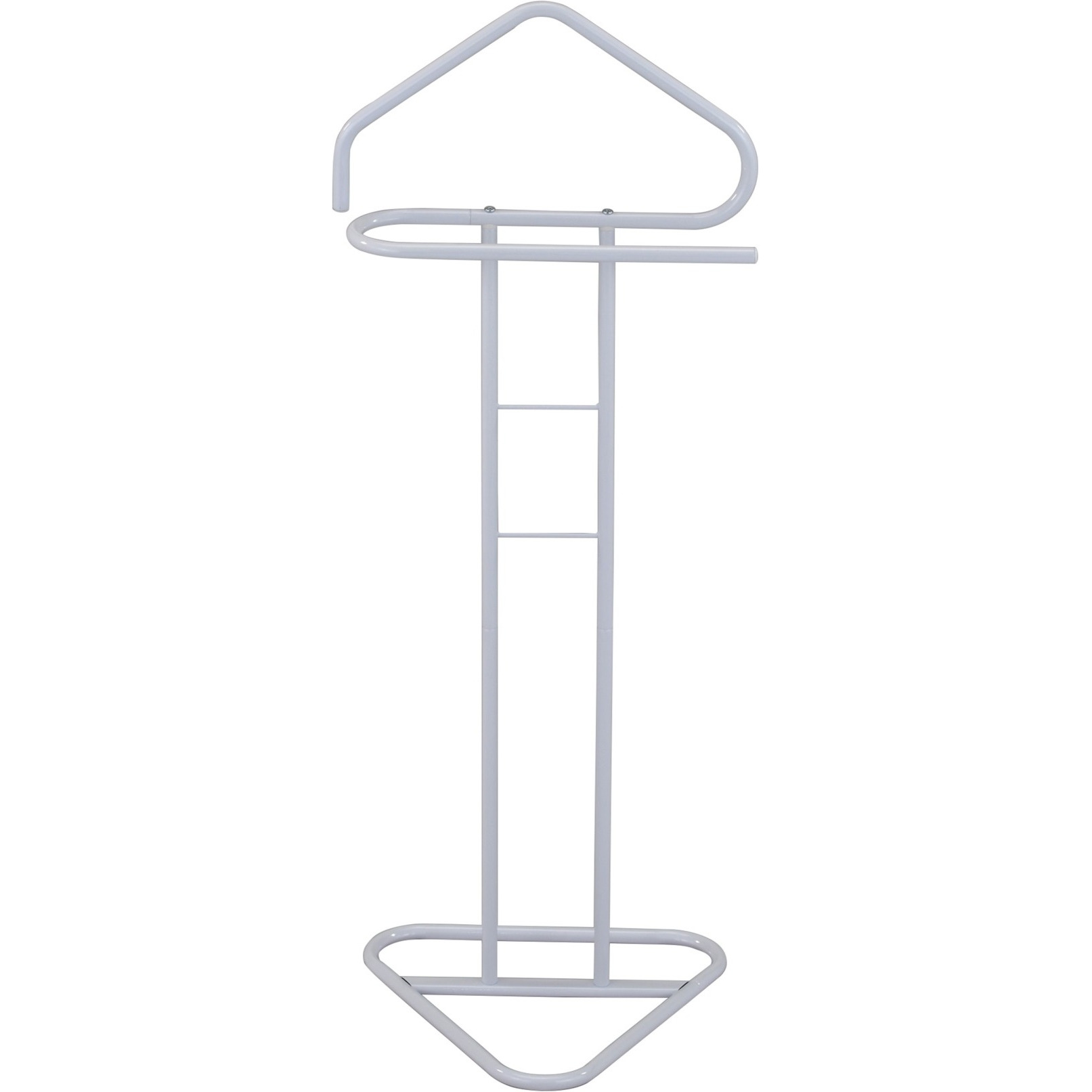 Fairview Suit & Tie Valet Stand Clothing Organizer Rack, White Metal