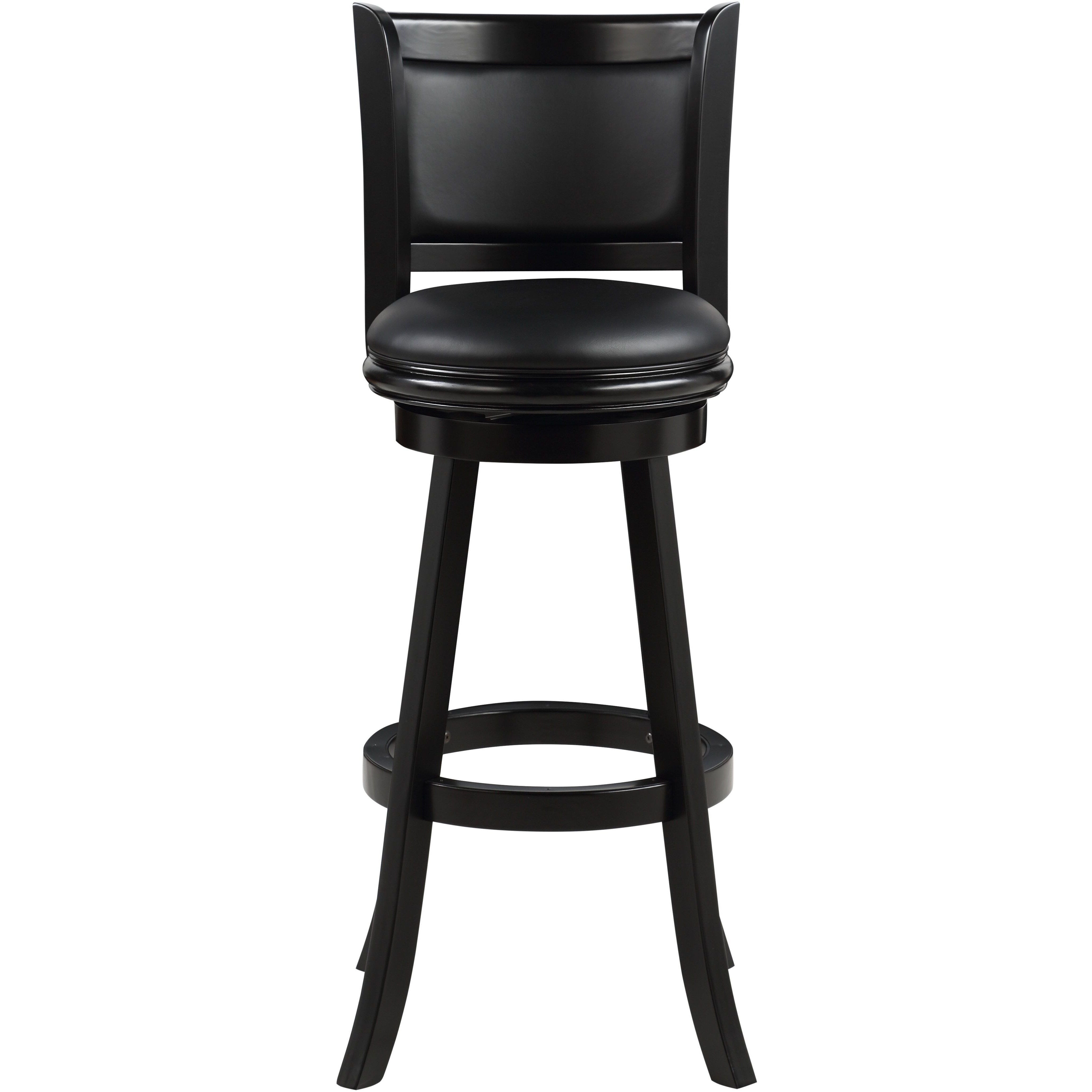 Boraam Augusta 34" Extra Tall Swivel Bar Stool, Black