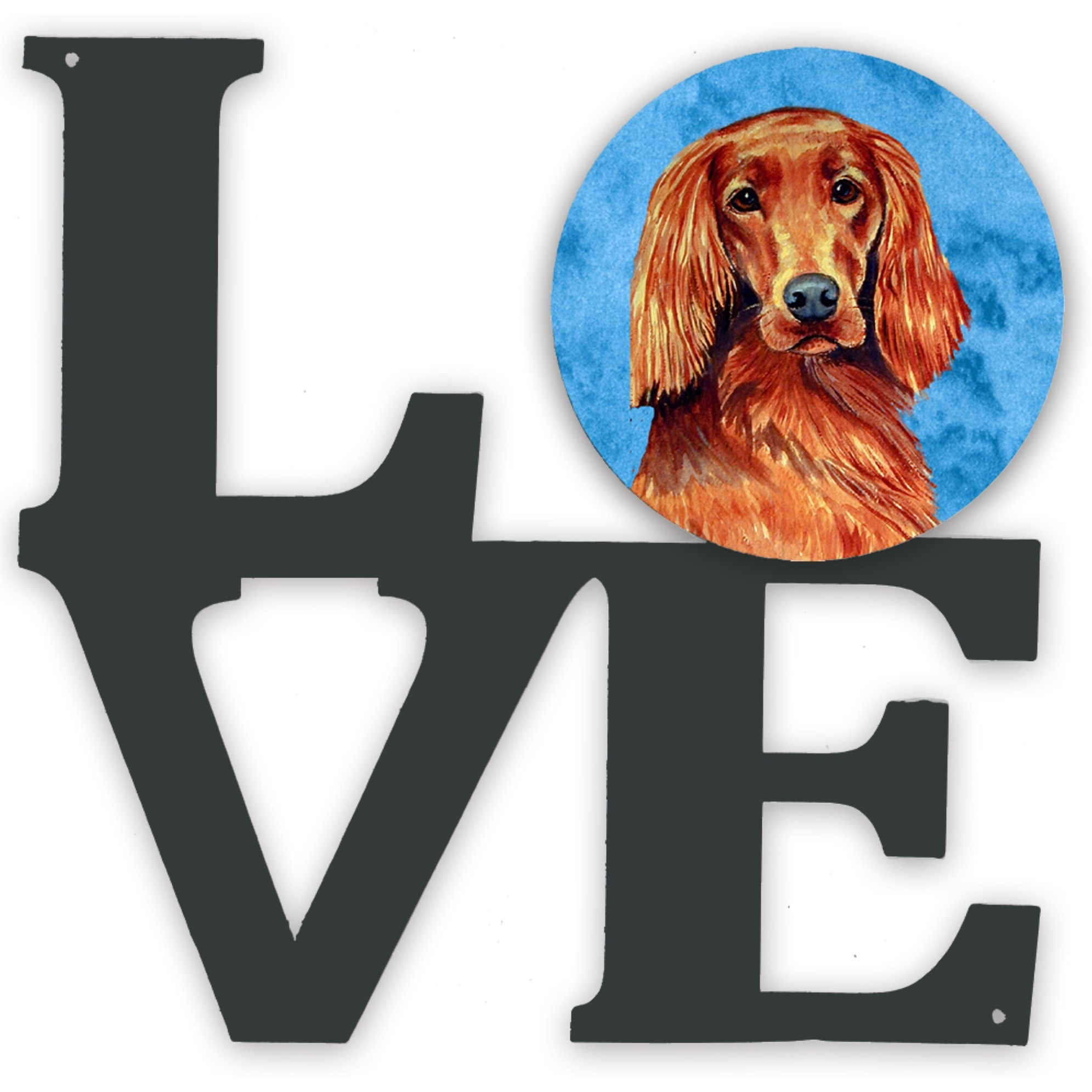 &quotCaroline's Treasures Blue Irish Setter Metal Artwork Love wall-decor, Multicolor"