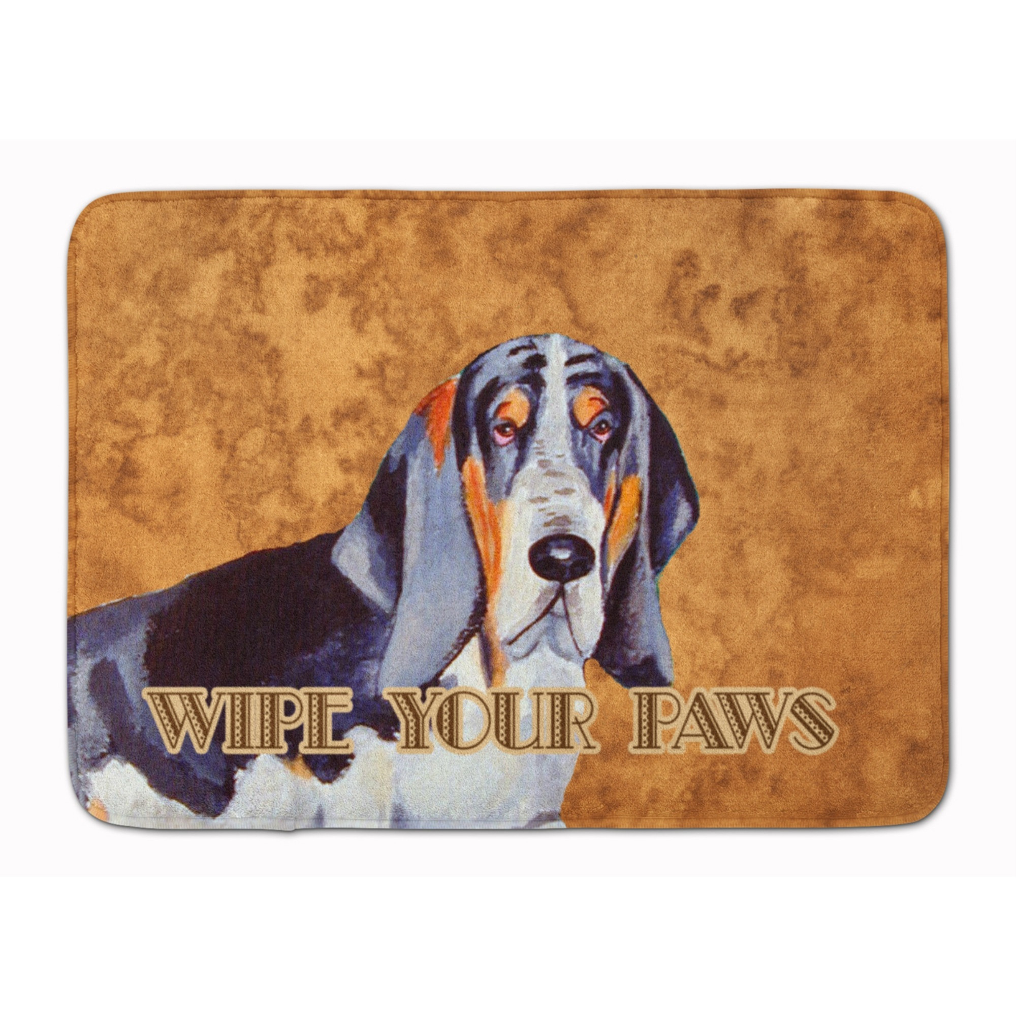 &quotCaroline's Treasures Basset Hound Wipe your Paws Floor Mat, 19"" x 27"", Multicolor"