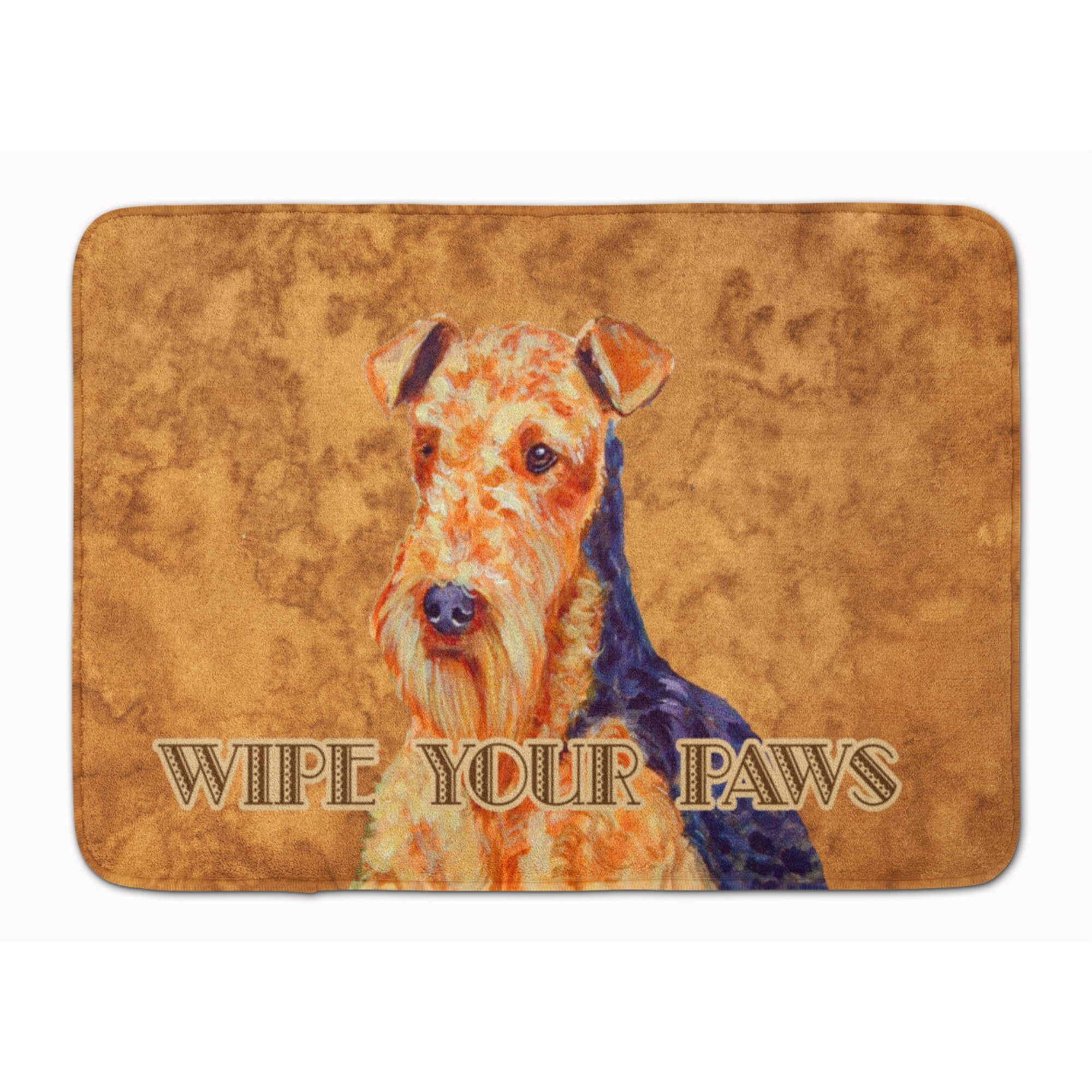 &quotCaroline's Treasures Airedale Wipe your Paws Floor Mat, 19"" x 27"", Multicolor"