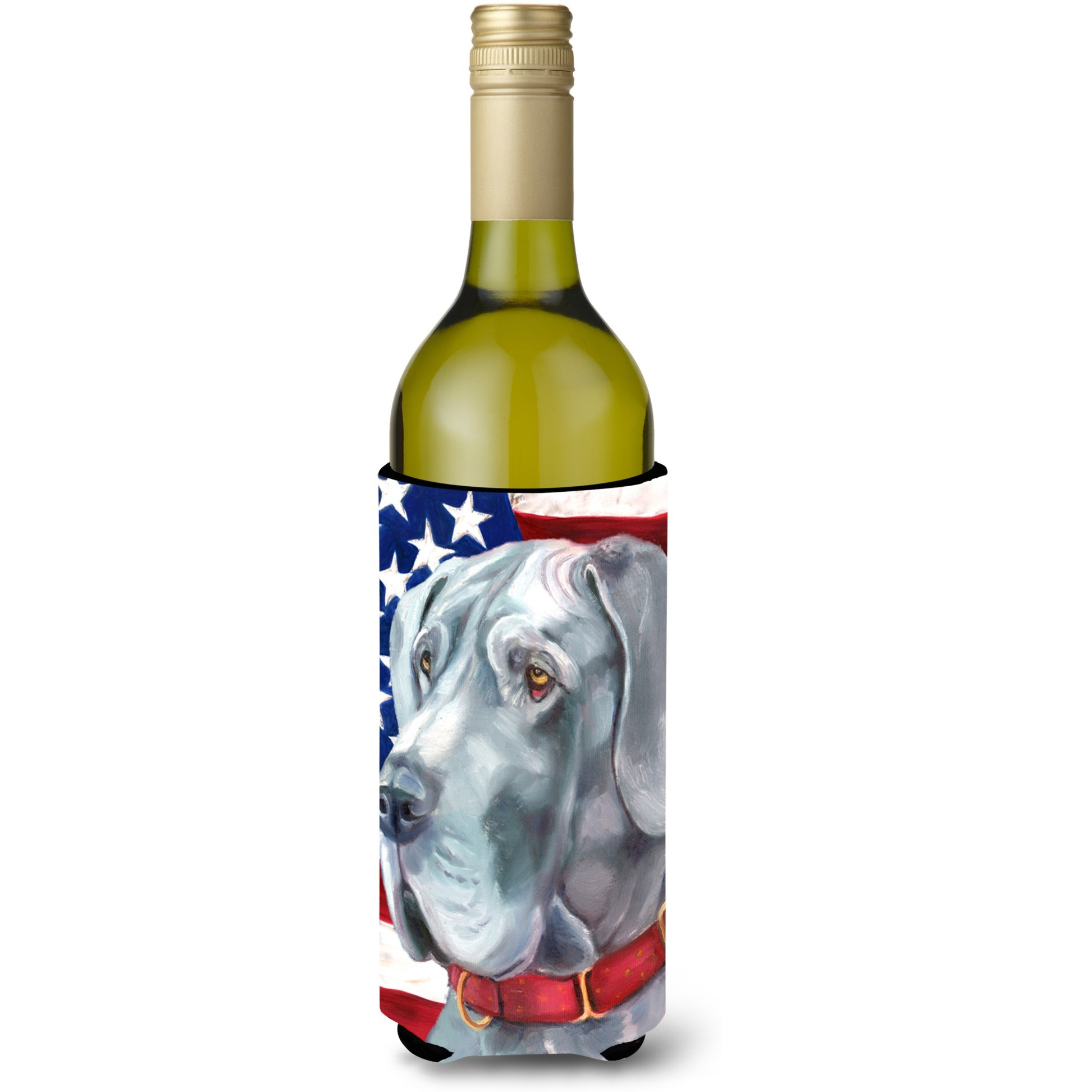 Great Dane USA Patriotic American Flag Wine Bottle Beverage Insulator Hugger LH9542LITERK