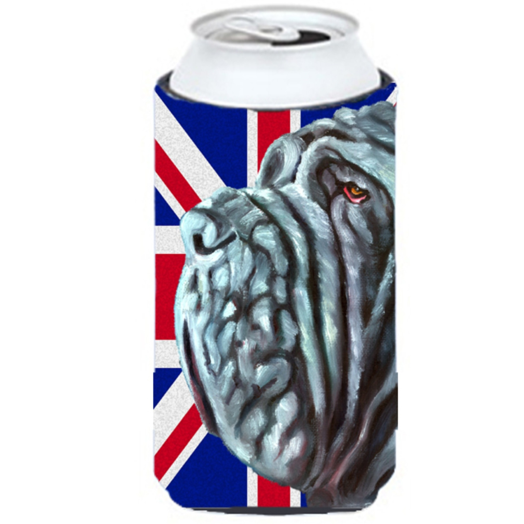 Neapolitan Mastiff with English Union Jack British Flag Tall Boy Beverage Insulator Hugger LH9596TBC