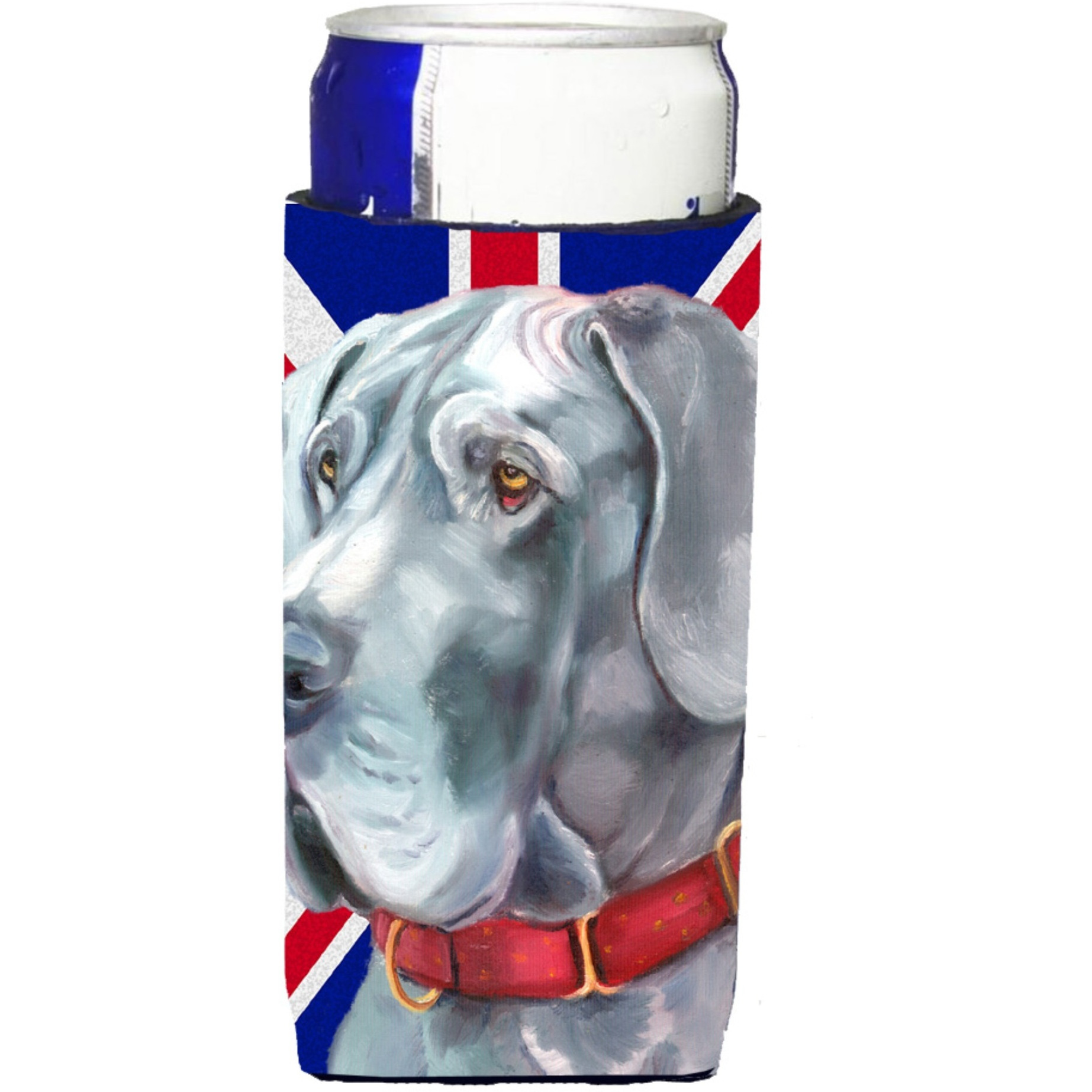 Great Dane with English Union Jack British Flag Ultra Beverage Insulators for slim cans LH9598MUK