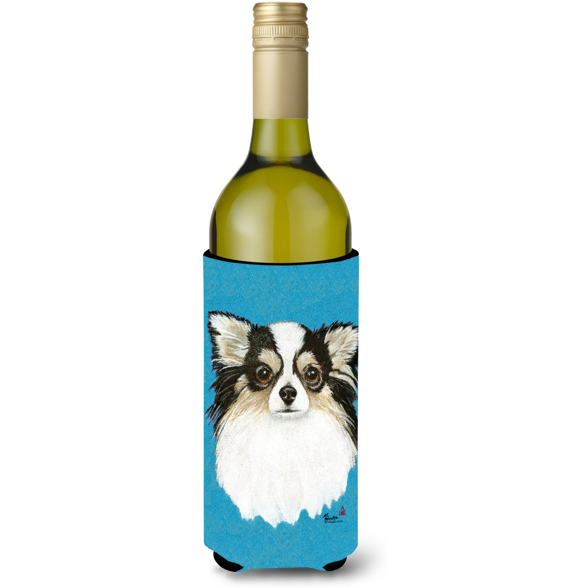 Chihuahua Blue Portrait Wine Bottle Beverage Insulator Hugger MH1029LITERK