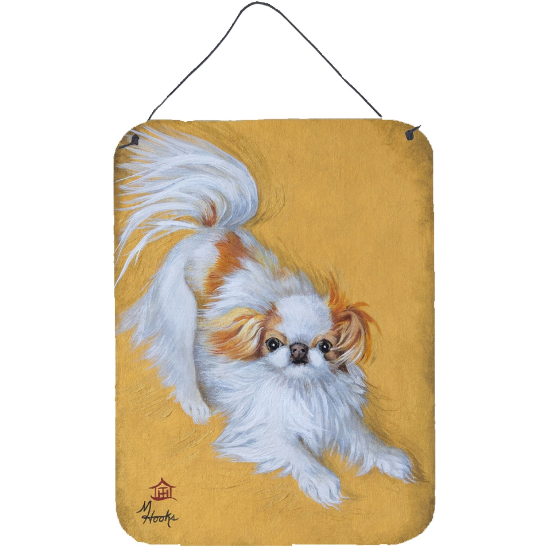 &quotCaroline's Treasures MH1033DS1216 Japanese Chin Red White Play Wall or Door Hanging Prints, 16 x 12"", Multicolor"