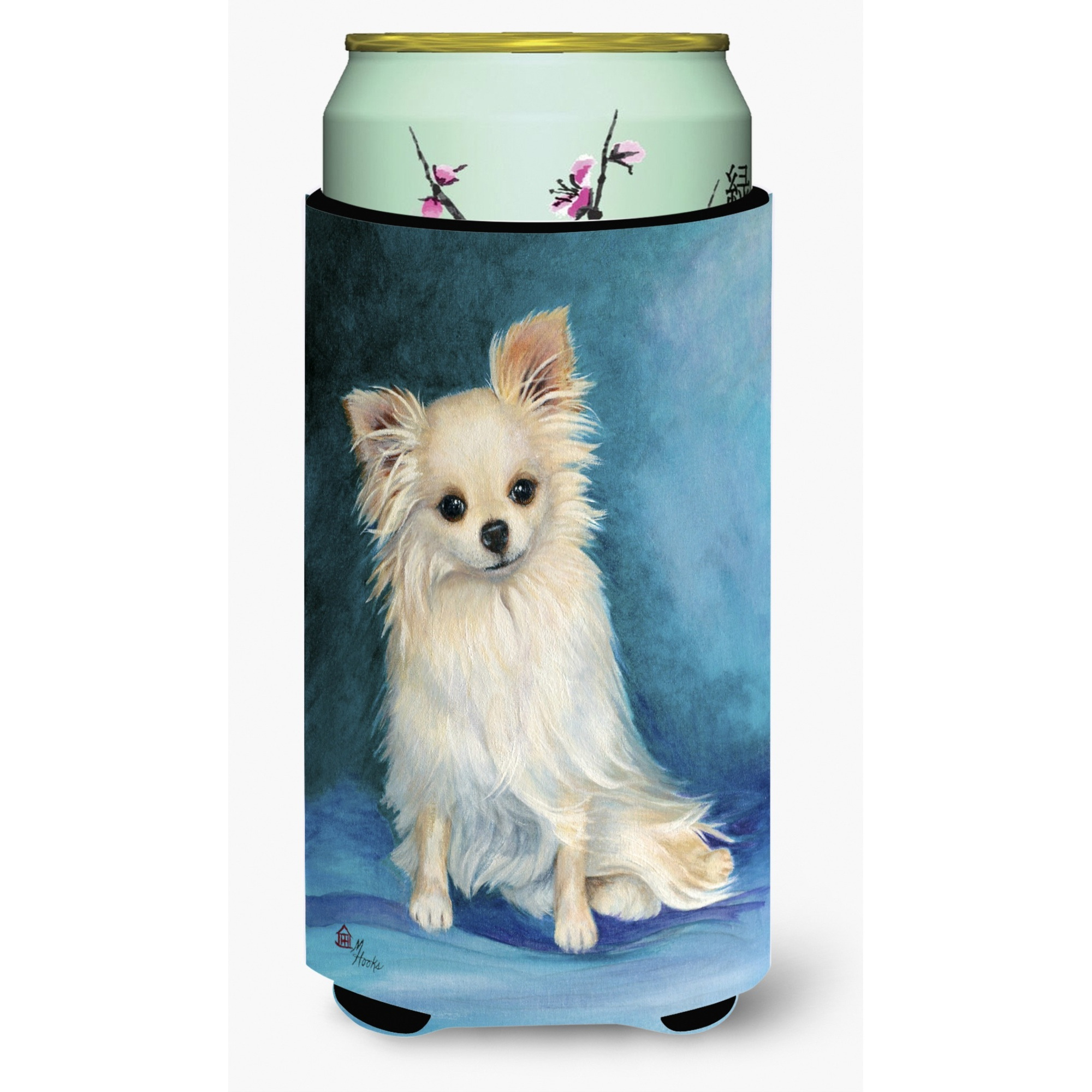 Jazz Chihuahua Long Hair  Tall Boy Beverage Insulator Hugger MH1040TBC
