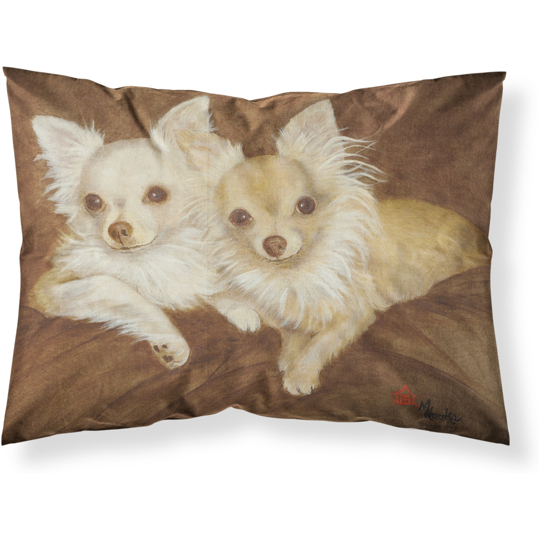 &quotCaroline's Treasures MH1042PILLOWCASE Chihuahua For The Pair Fabric Standard Pillowcase, Large, Multicolor"