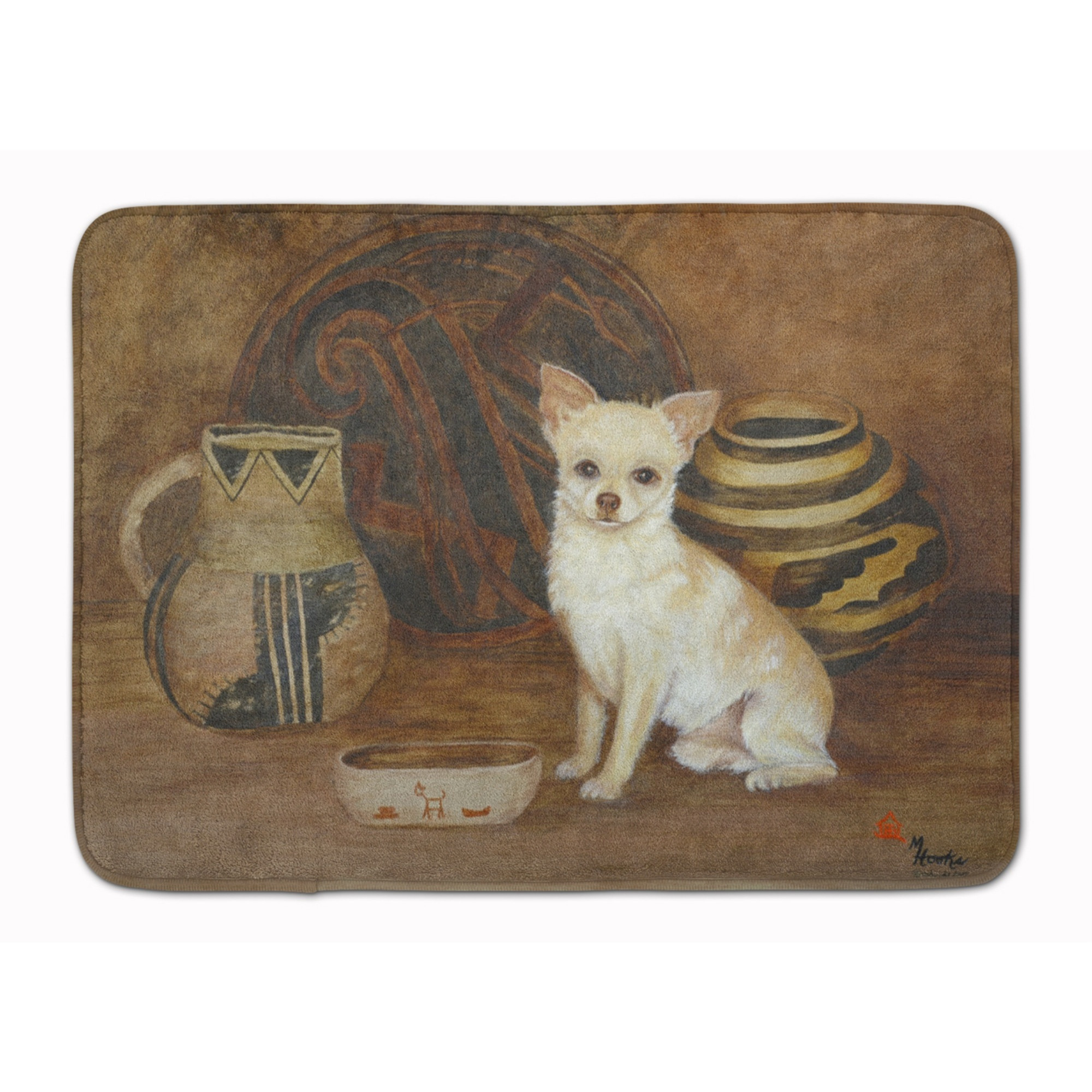 &quotCaroline's Treasures Chihuahua Ancient History Floor Mat, 19"" x 27"", Multicolor"