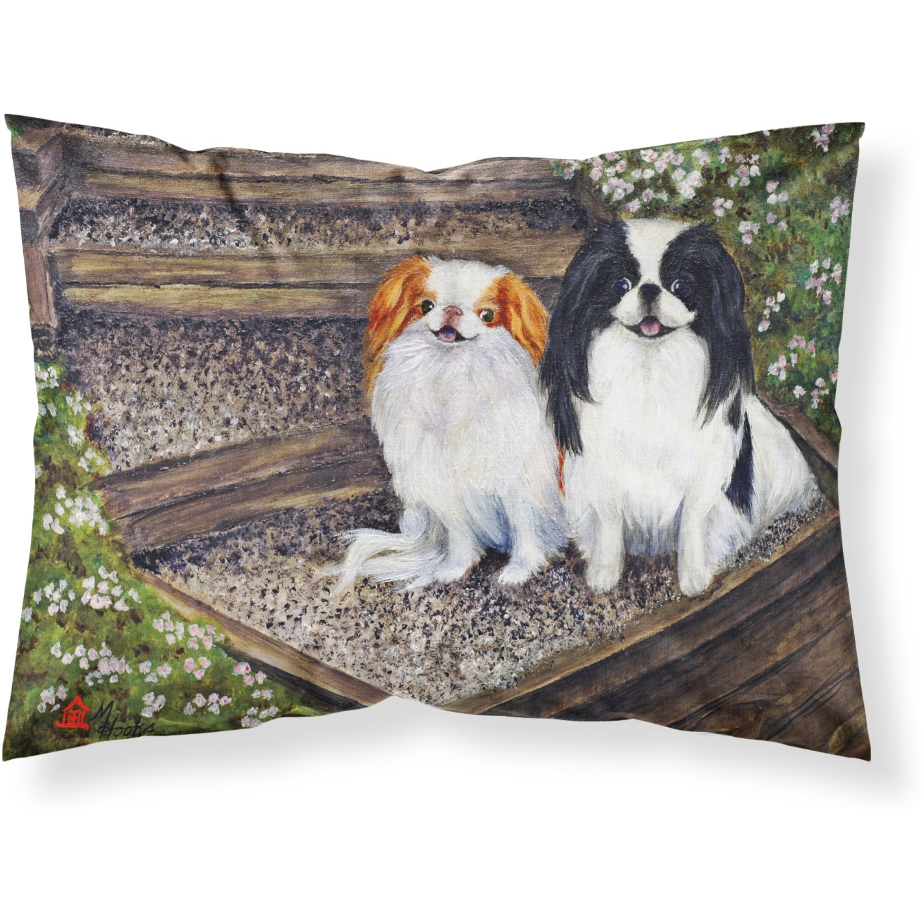 &quotCaroline's Treasures MH1047PILLOWCASE Japanese Chin Daddy's Girls Fabric Standard Pillowcase, Large, Multicolor"