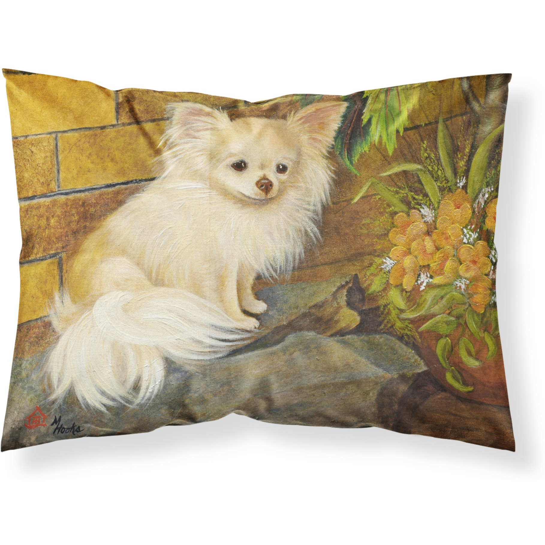 &quotCaroline's Treasures MH1053PILLOWCASE Chihuahua Just Basking Fabric Standard Pillowcase, Large, Multicolor"