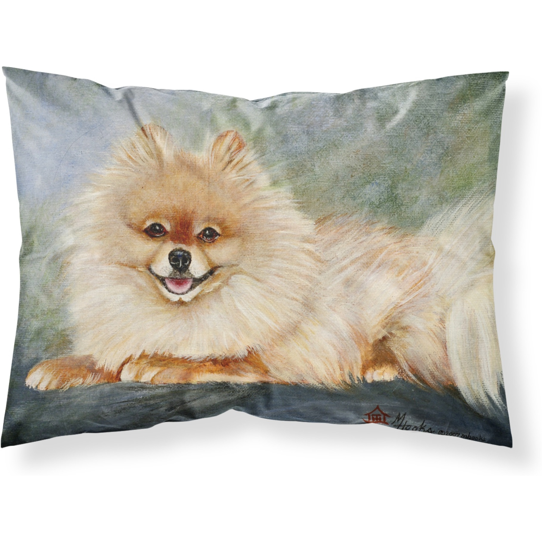 &quotCaroline's Treasures MH1055PILLOWCASE Pomeranian Full Body Fabric Standard Pillowcase, Large, Multicolor"