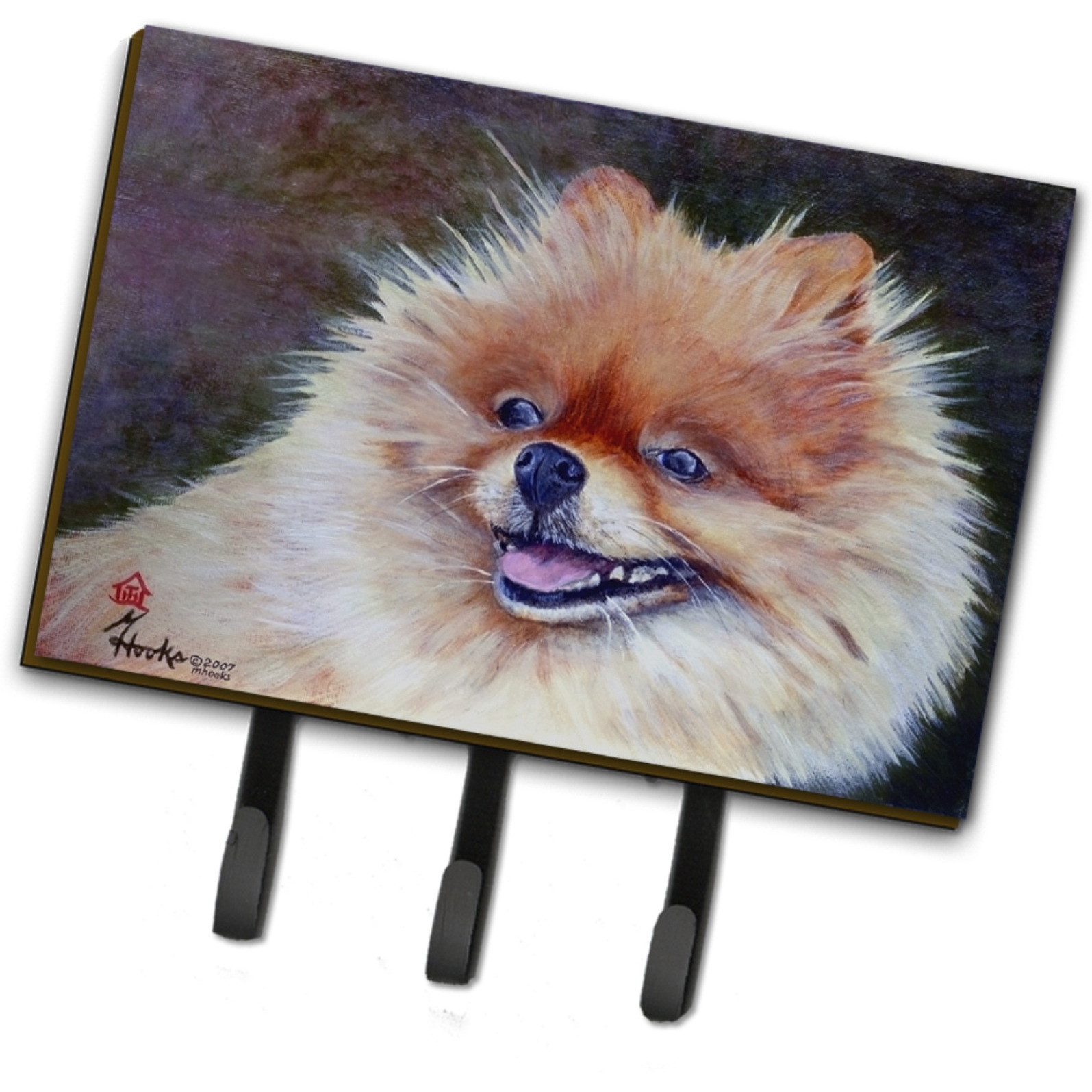 &quotCaroline's Treasures MH1056TH68 Pomeranian head Leash or Key Holder, Large, Multicolor"