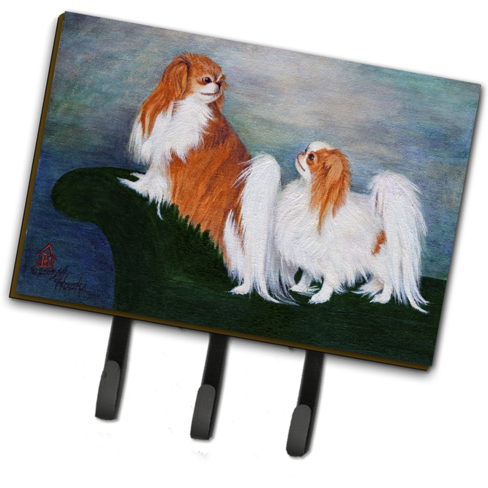 &quotCaroline's Treasures MH1059TH68 Japanese Chin Standing on My Tail Leash or Key Holder, Large, Multicolor"