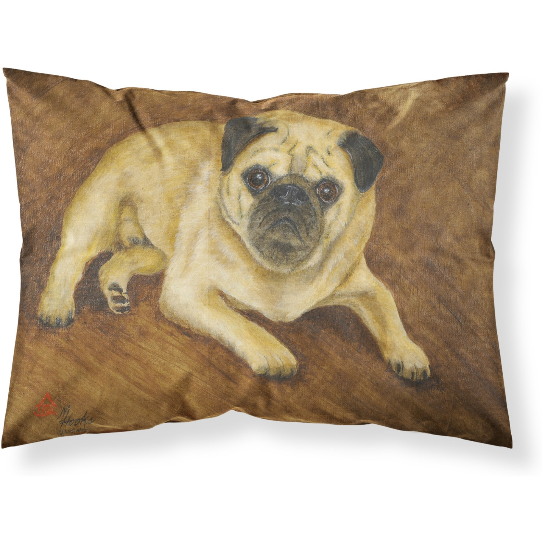 &quotCaroline's Treasures "&quotFawn Pug Roscoe"" Printed, Polyester Envelope Closure pillowcase, Standard, Multicolor"