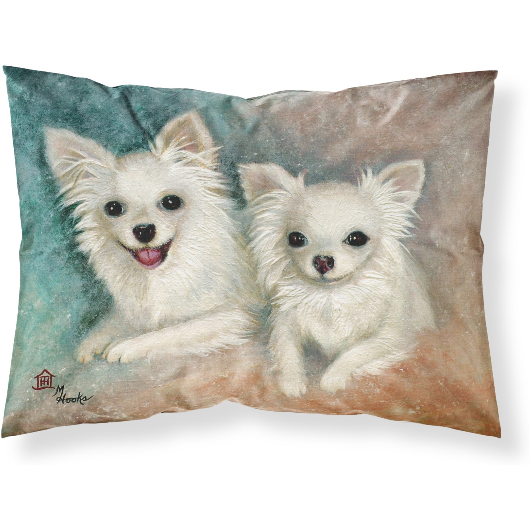 &quotCaroline's Treasures MH1064PILLOWCASE Chihuahua The Siblings Fabric Standard Pillowcase, Large, Multicolor"