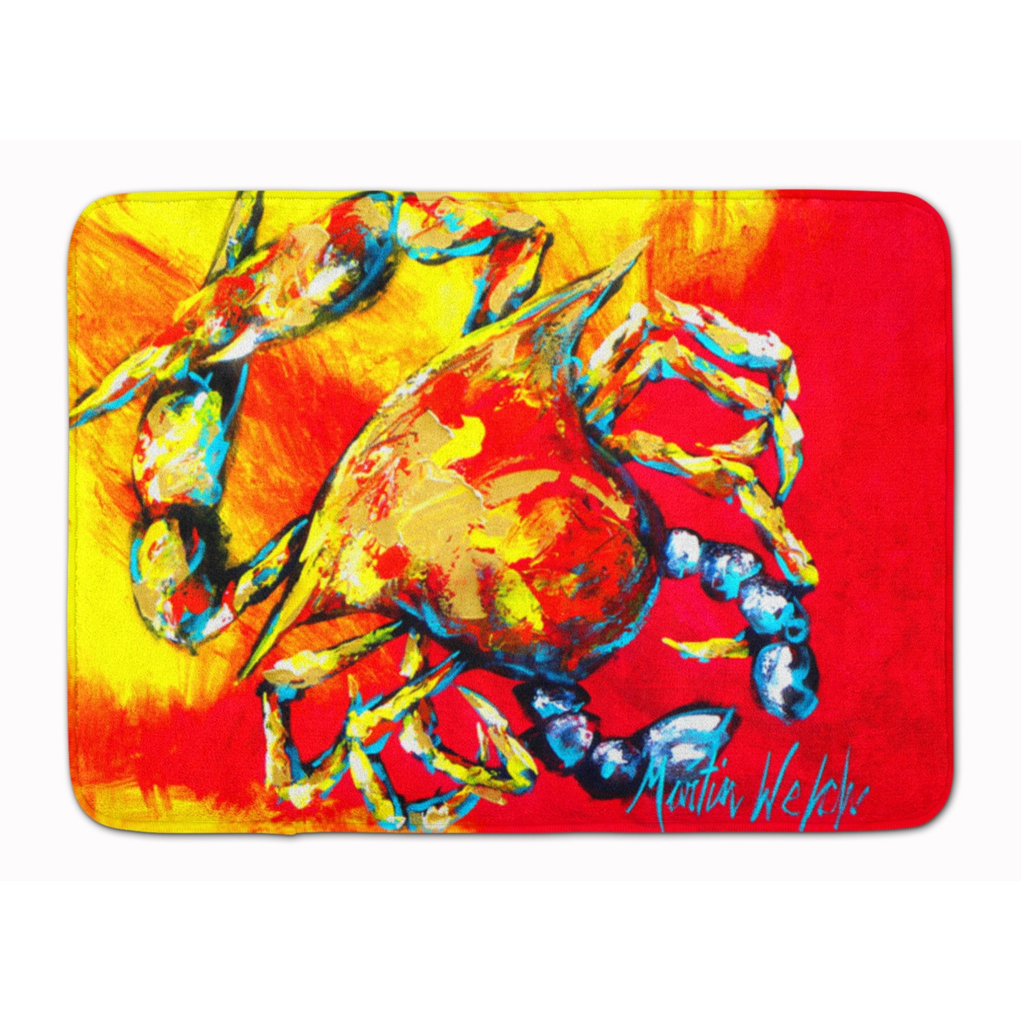 &quotCaroline's Treasures Crab Hot Dang Floor Mat, 19"" x 27"", Multicolor"