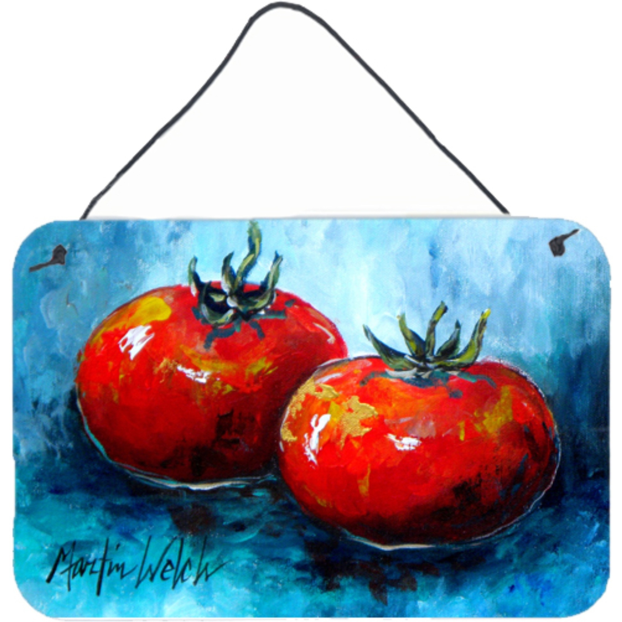 &quotCaroline's Treasures Vegetables-Tomatoes Red Toes Aluminum Metal Wall or Door Hanging Prints, 8 x 12"""