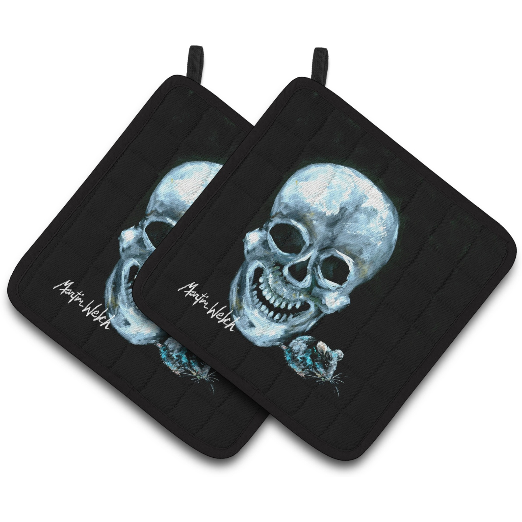 &quotCaroline's Treasures Ekk A Meece Pair of Pot Holders MW1106PTHD, 7.5HX7.5W, Multicolor"