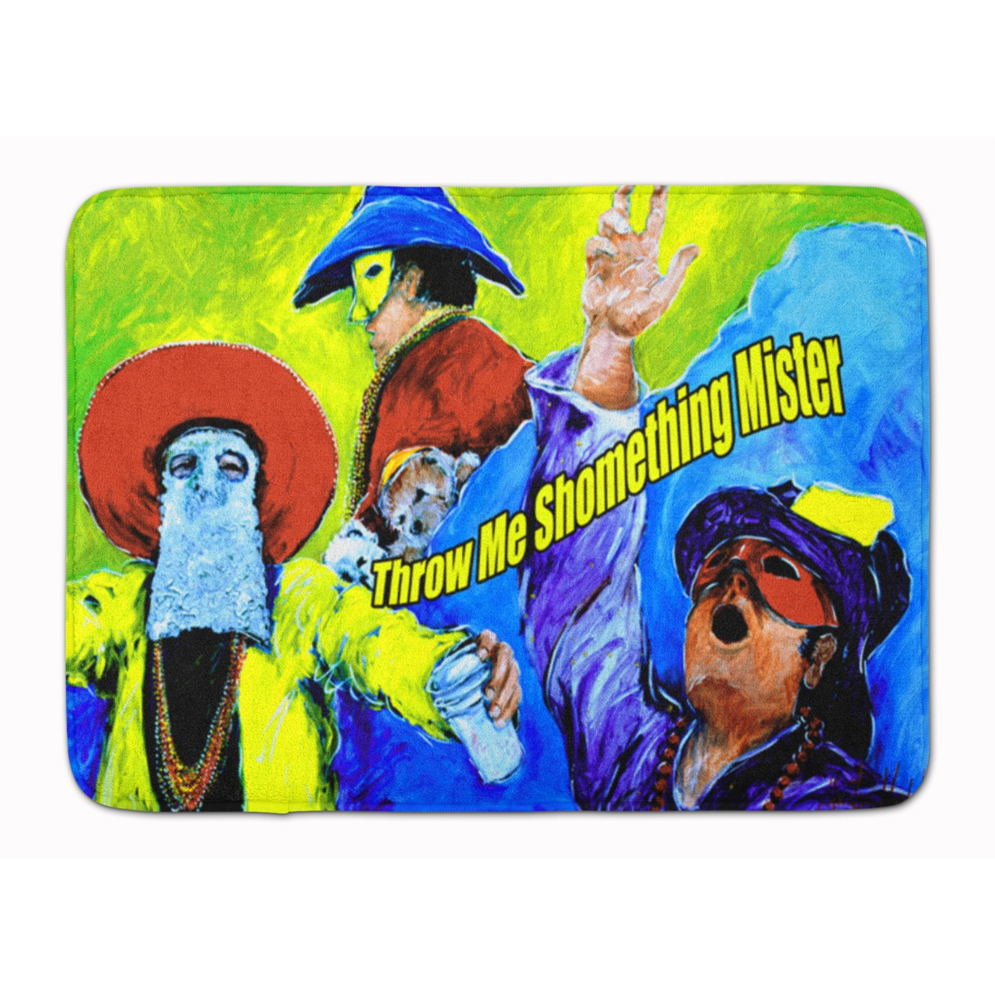 &quotCaroline's Treasures Mardi Gras Throw me something mister Floor Mat, 19"" x 27"", Multicolor"