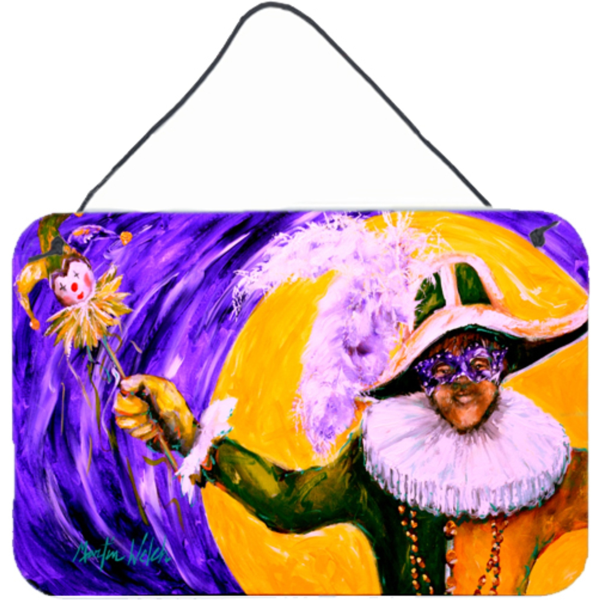 &quotCaroline's Treasures Mardi Gras Hey Mister Aluminum Metal Wall or Door Hanging Prints, 8 x 12"""