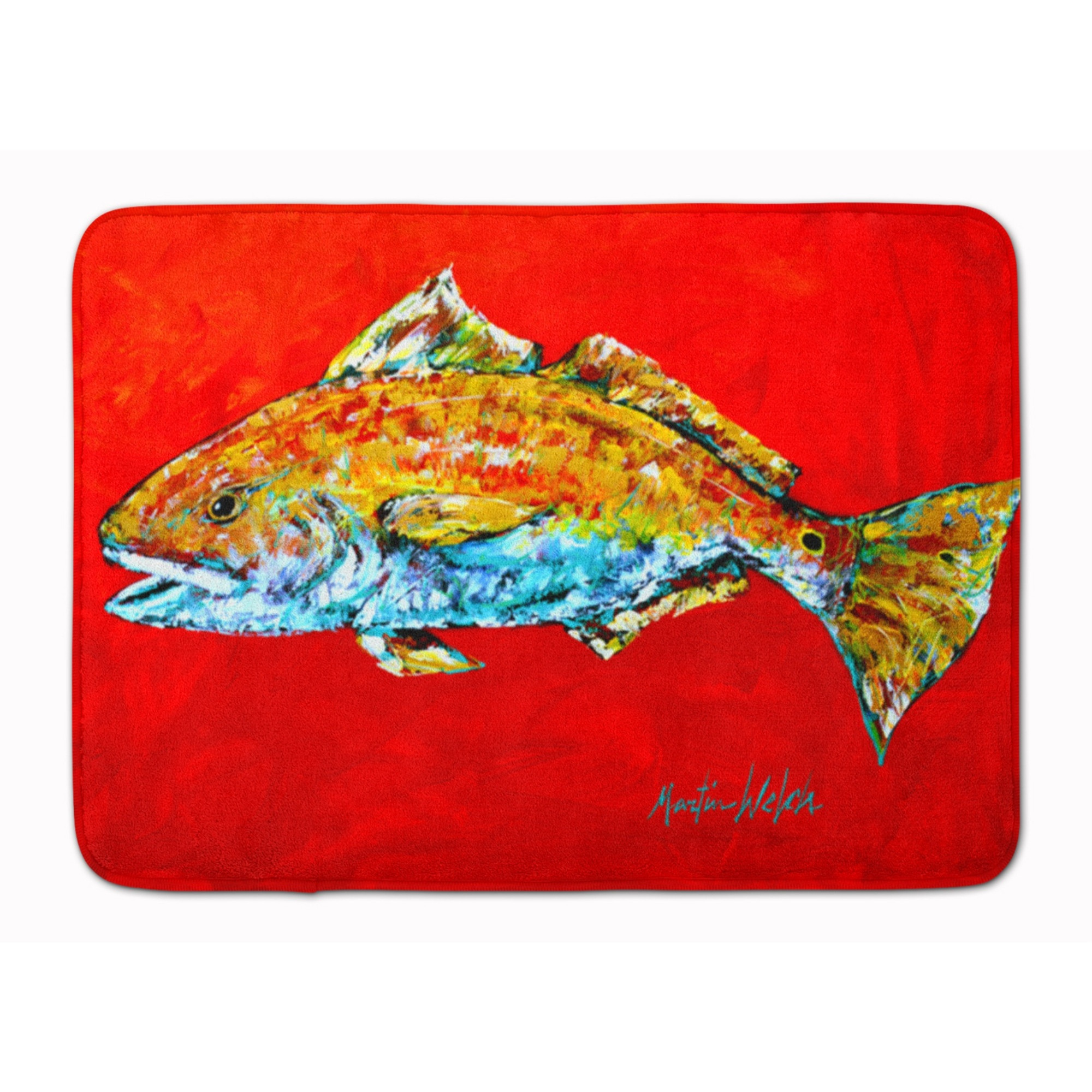 &quotCaroline's Treasures Fish Red Head Floor Mat, 19"" x 27"", Multicolor"