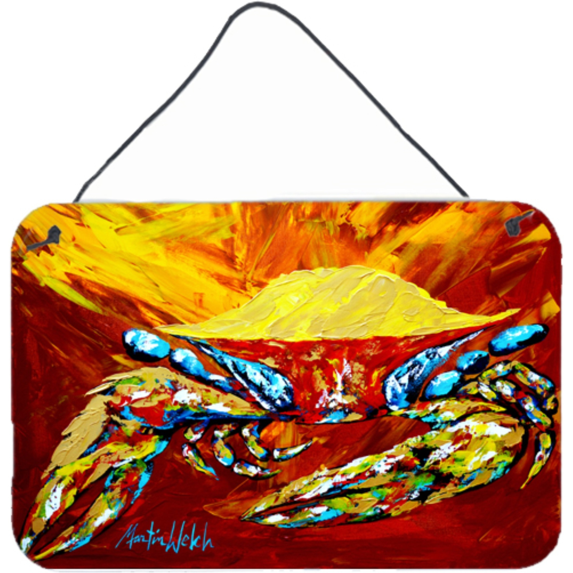 &quotCaroline's Treasures Crab Buster Brown Aluminum Metal Wall or Door Hanging Prints, 8 x 12"""