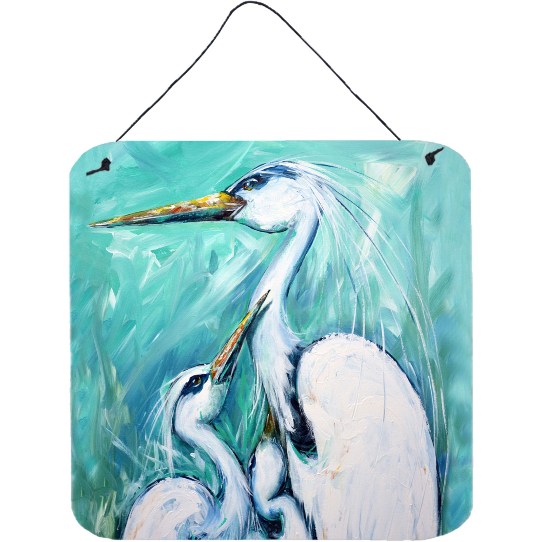 &quotCaroline's Treasures Mother's Love Egret Wall or Door Hanging Prints MW1145DS66, 6"" x 6"", Multicolor"