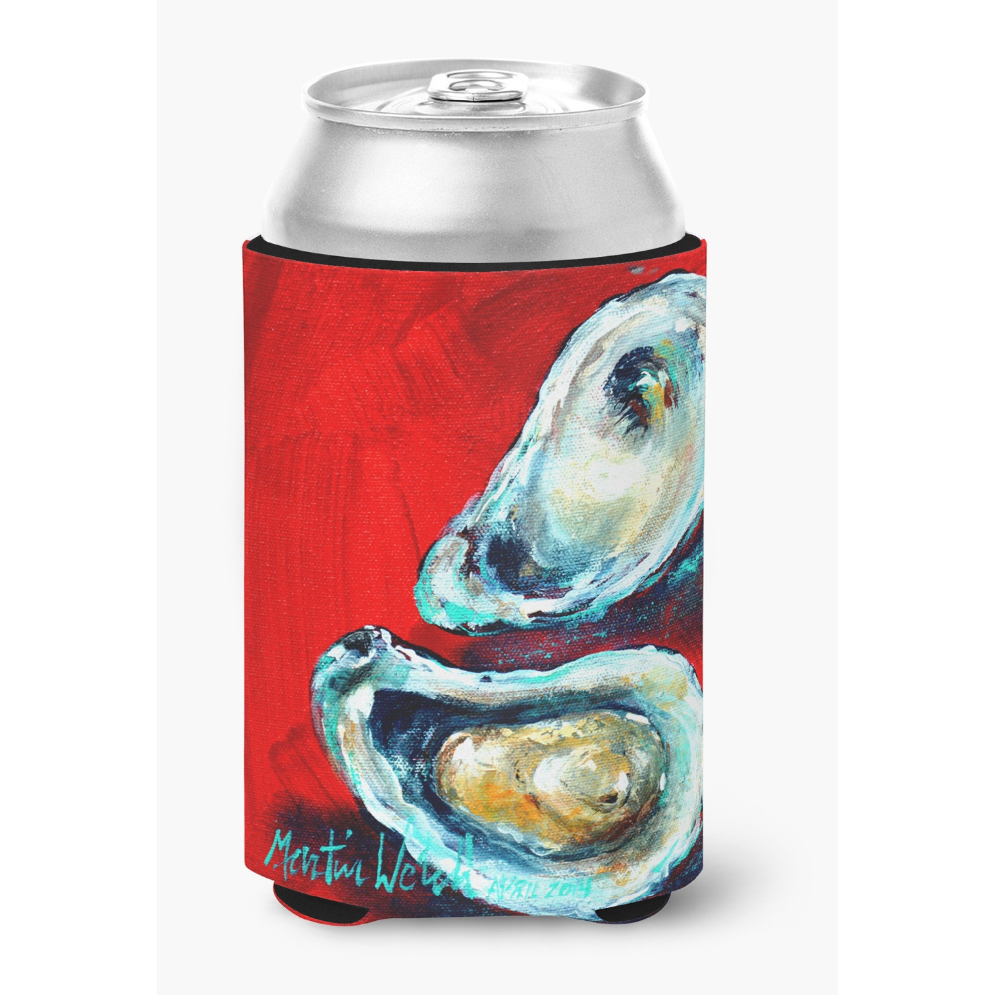 &quotCaroline's Treasures MW1149CC Open Up Oyster Can Or Bottle Hugger, Multicolor"