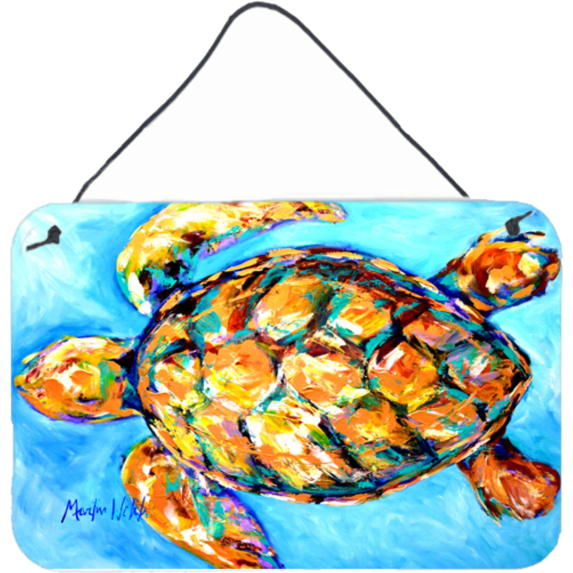 &quotCaroline's Treasures Sand Dance Turtle Aluminum Metal Wall or Door Hanging Prints, 8 x 12"""