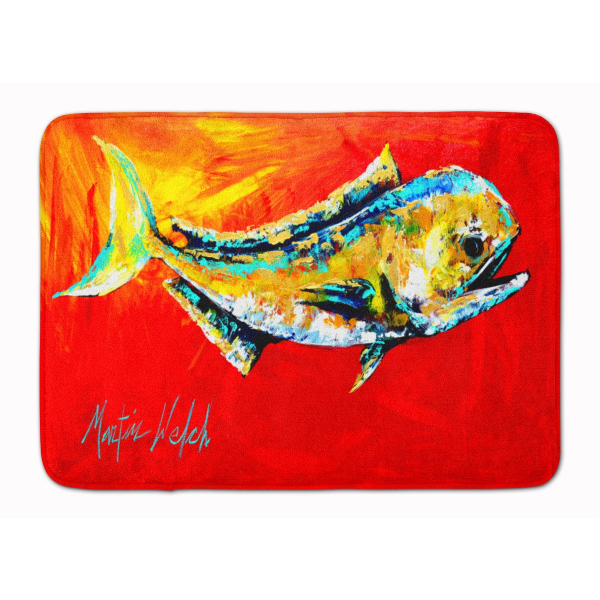 &quotCaroline's Treasures Danny Dolphin Fish Floor Mat, 19"" x 27"", Multicolor"