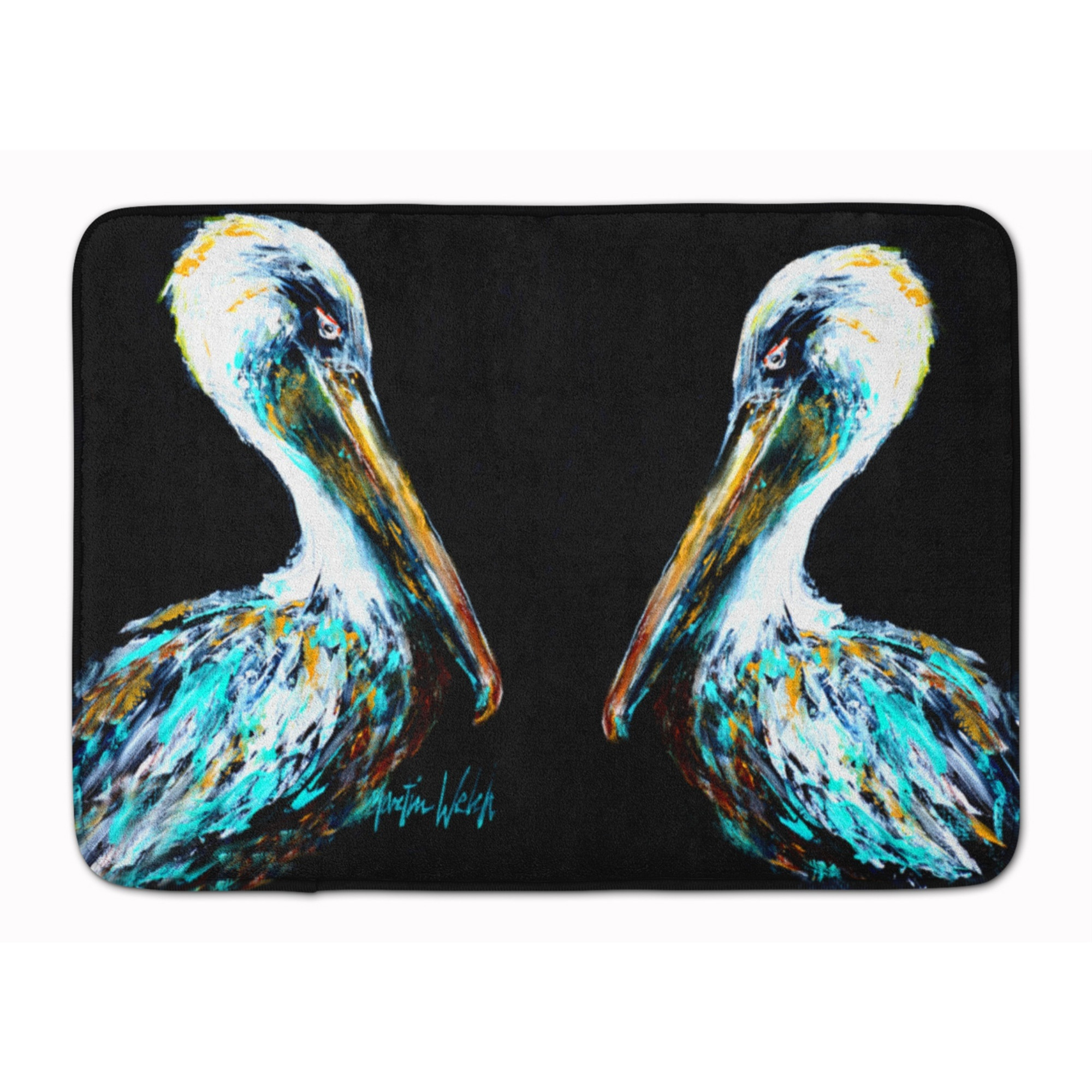 &quotCaroline's Treasures Dressed in Black Pelican Floor Mat, 19"" x 27"", Multicolor"