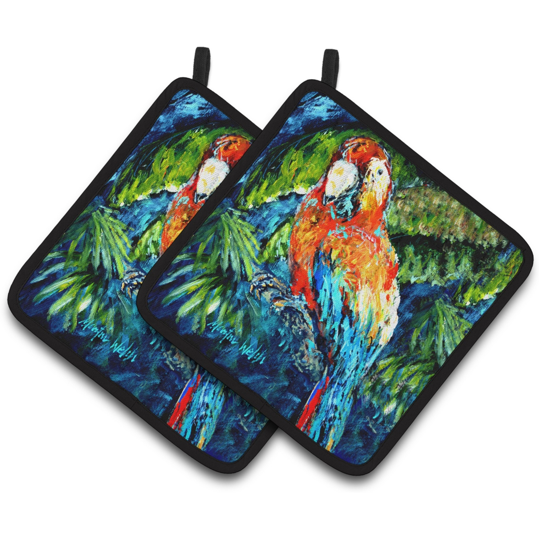&quotCaroline's Treasures Fiddler Crab Pair of Pot Holders MW1173PTHD, 7.5HX7.5W, Multicolor"