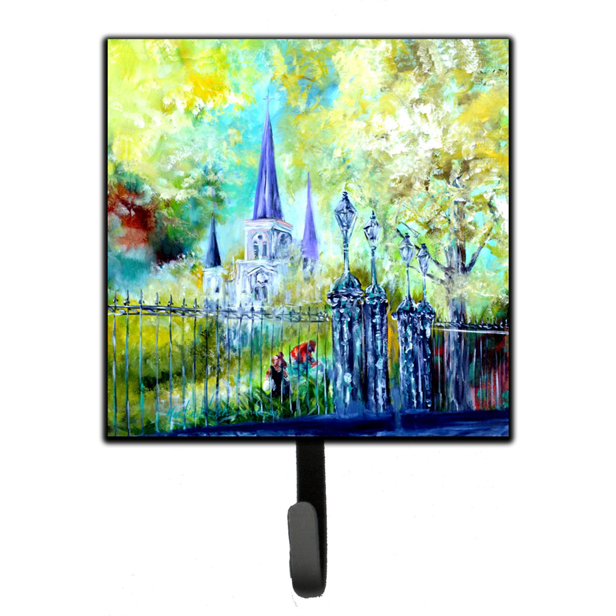 &quotCaroline's Treasures Across the Square St Louis Cathedral Leash or Key Holder MW1183SH4, Small, Multicolor"