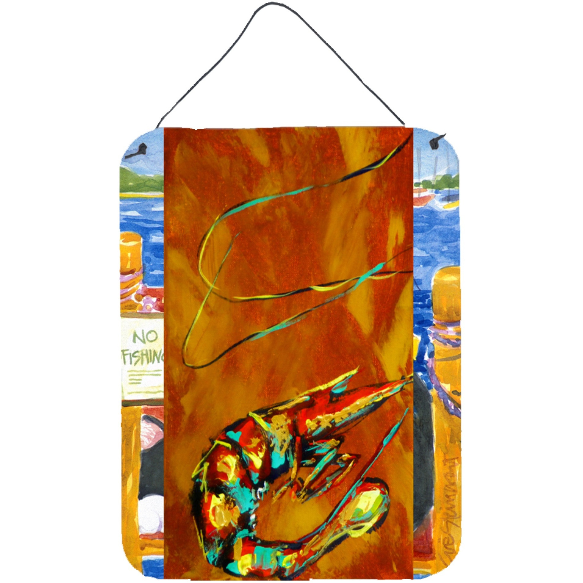 &quotCaroline's Treasures Caramel Corn Shrimp Wall or Door Hanging Prints, 16"" x 12"""
